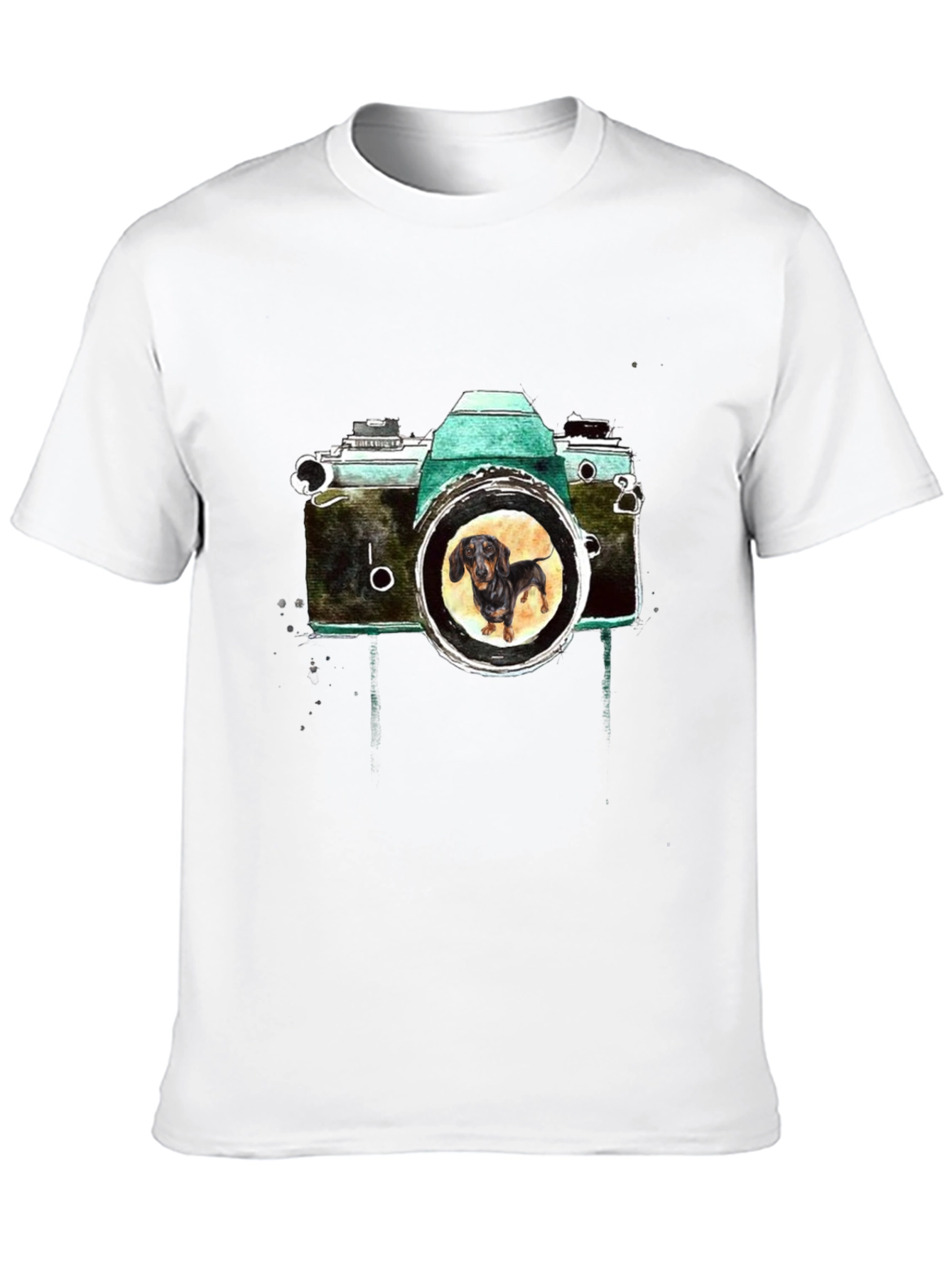 Dachshund Camera Graphic Tee