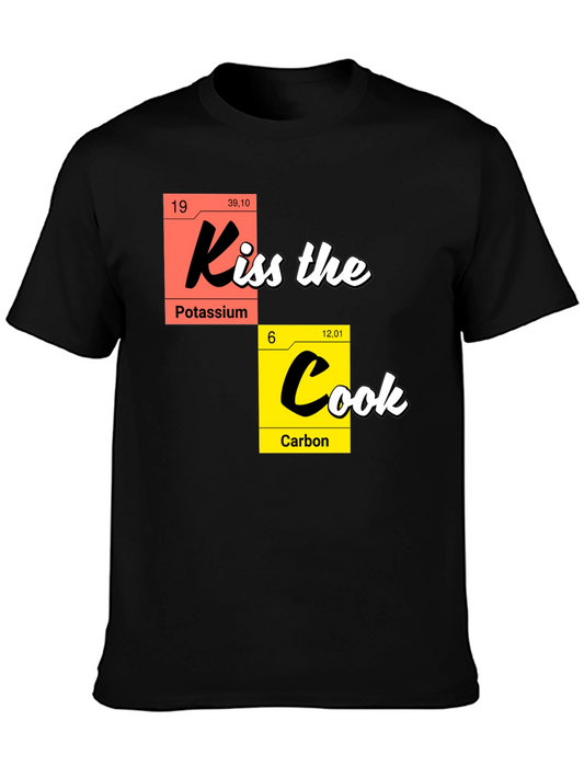 Kiss the Cook Chemistry Pun T-Shirt - Fun Kitchen Apparel