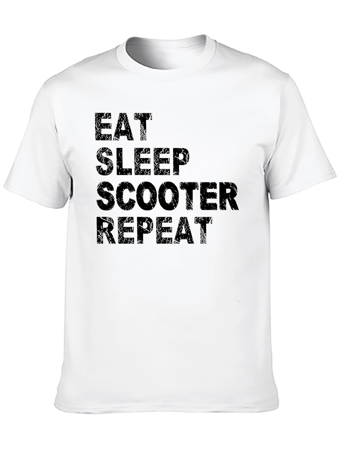 Eat Sleep Scooter Repeat Black Graphic T-Shirt