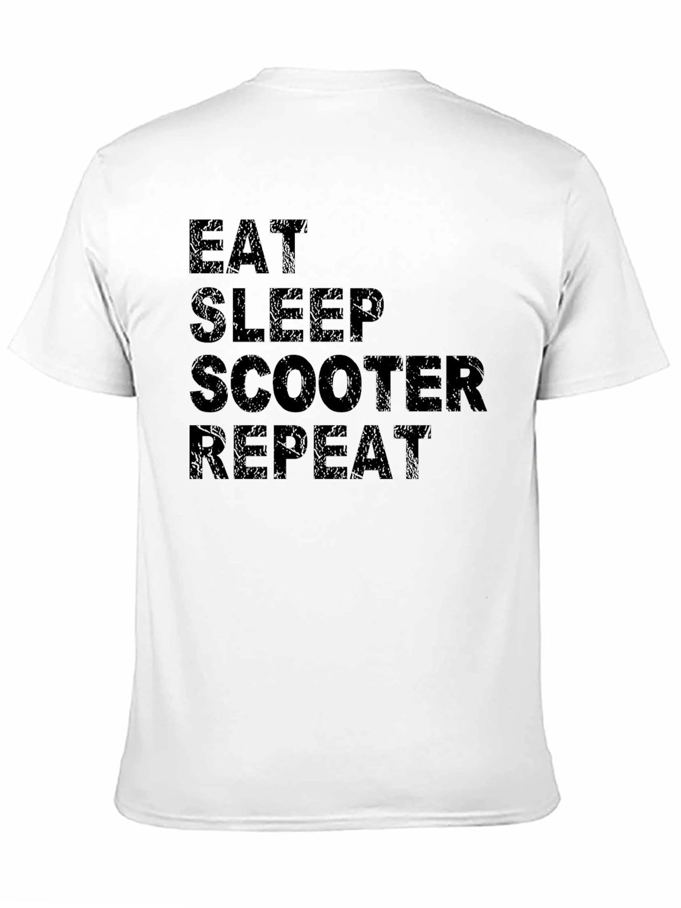 Eat Sleep Scooter Repeat Black Graphic T-Shirt