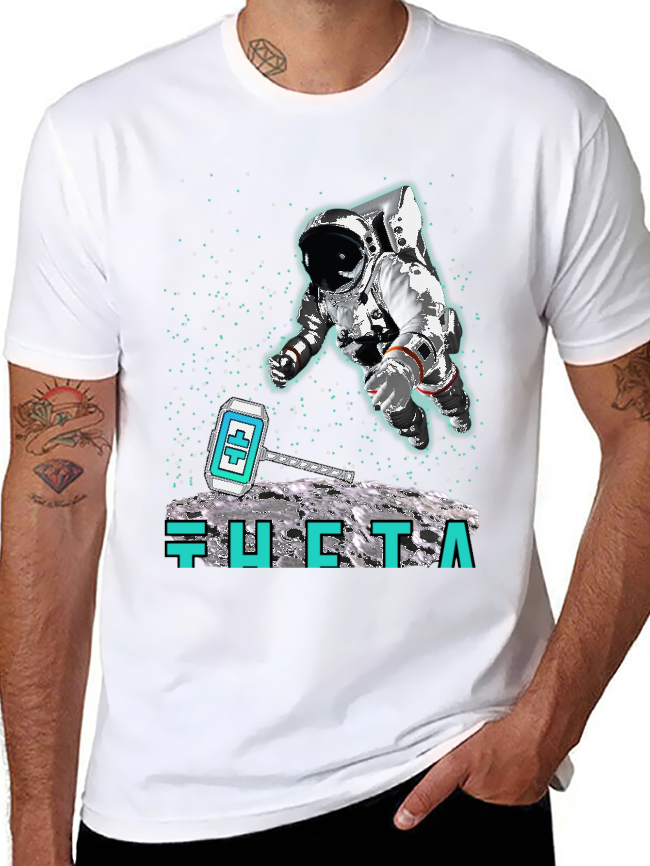 Astronaut Moon Landing T-Shirt - Crypto Hammer