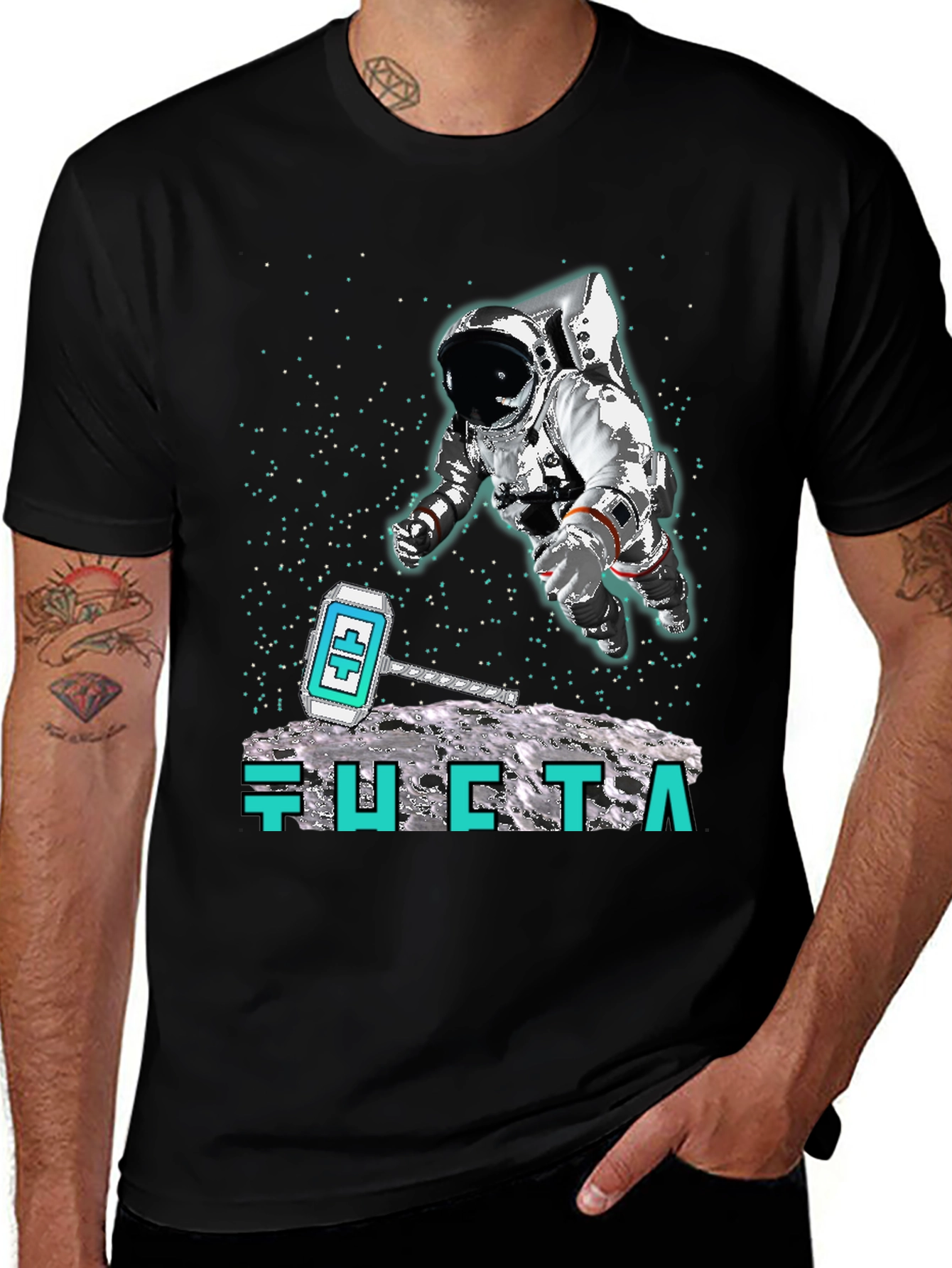 Astronaut Moon Landing T-Shirt - Crypto Hammer