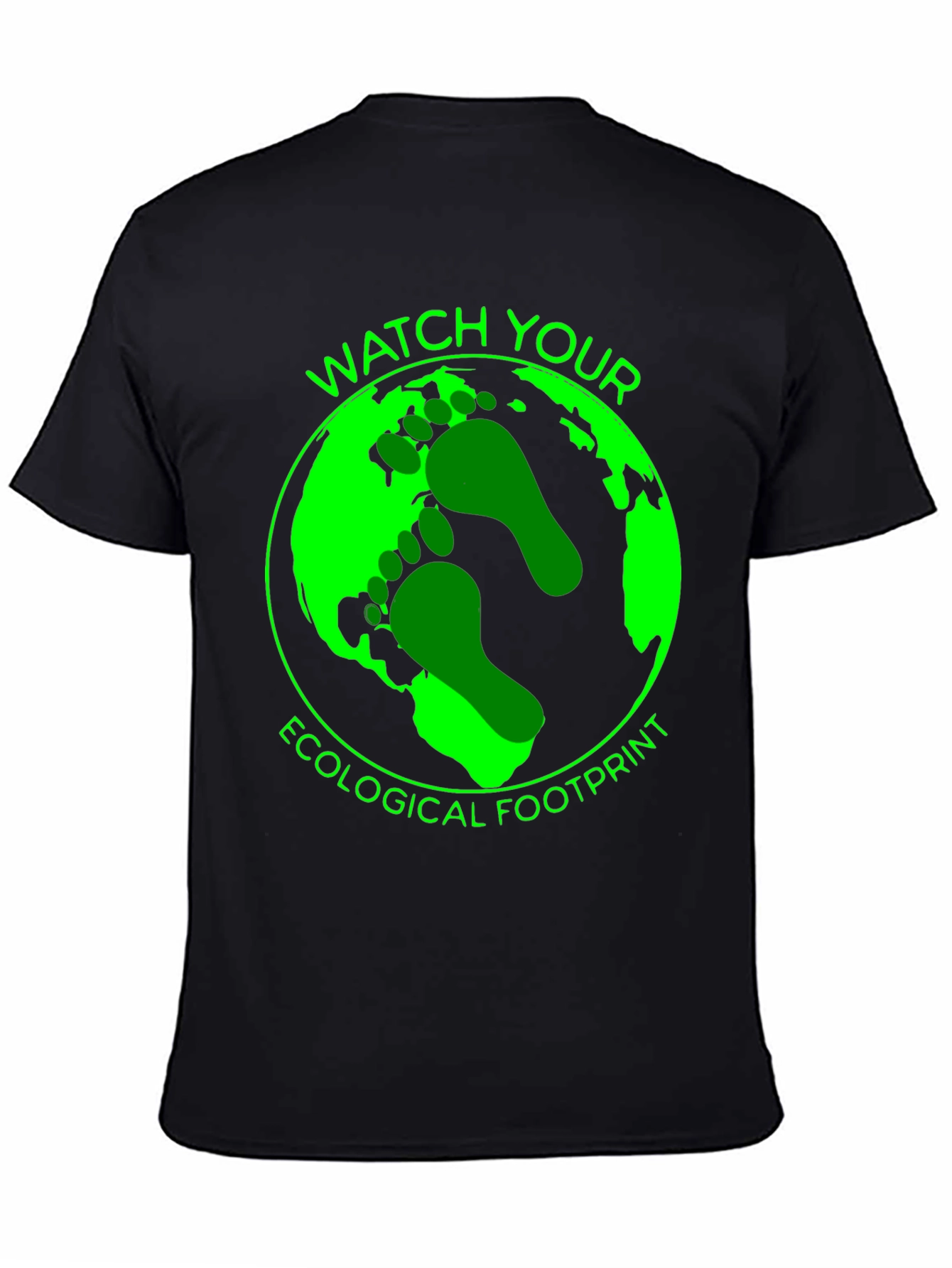 Eco Footprint Graphic Tee - Black