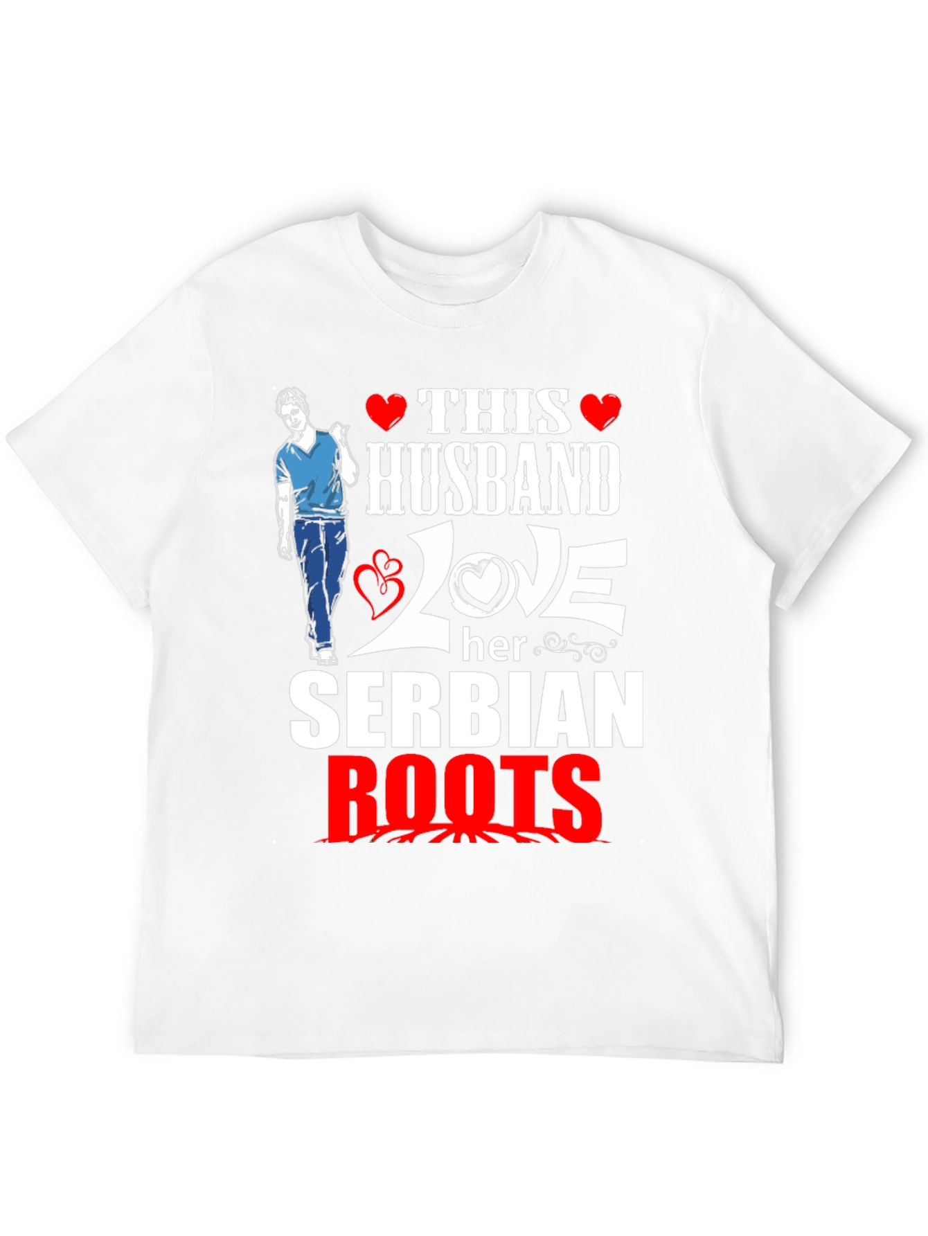 Husband Loves Serbian Roots T-Shirt