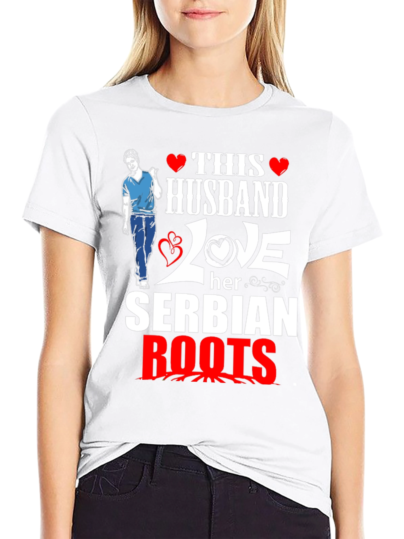 Husband Loves Serbian Roots T-Shirt