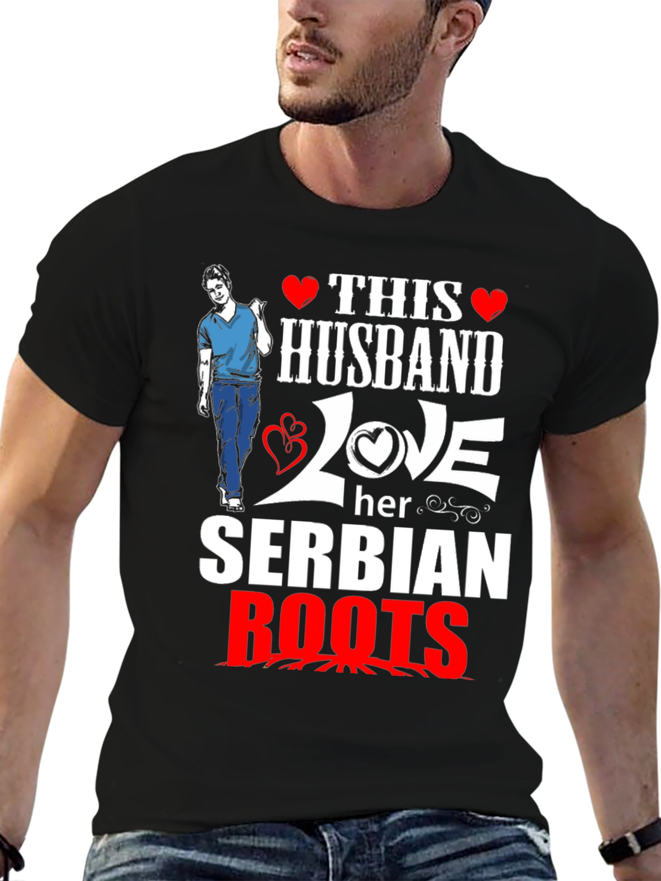 Husband Loves Serbian Roots T-Shirt