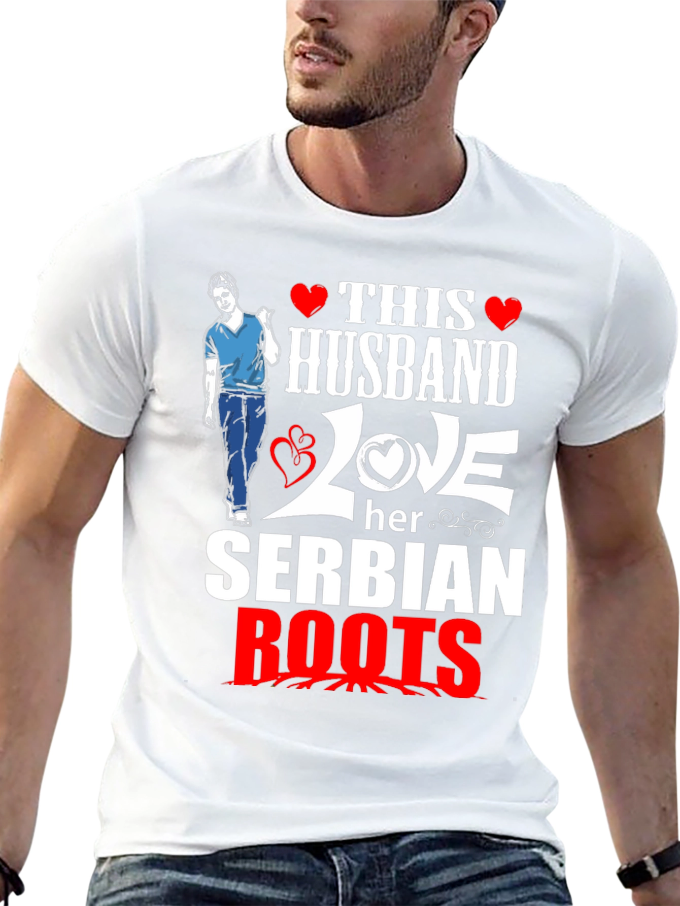 Husband Loves Serbian Roots T-Shirt
