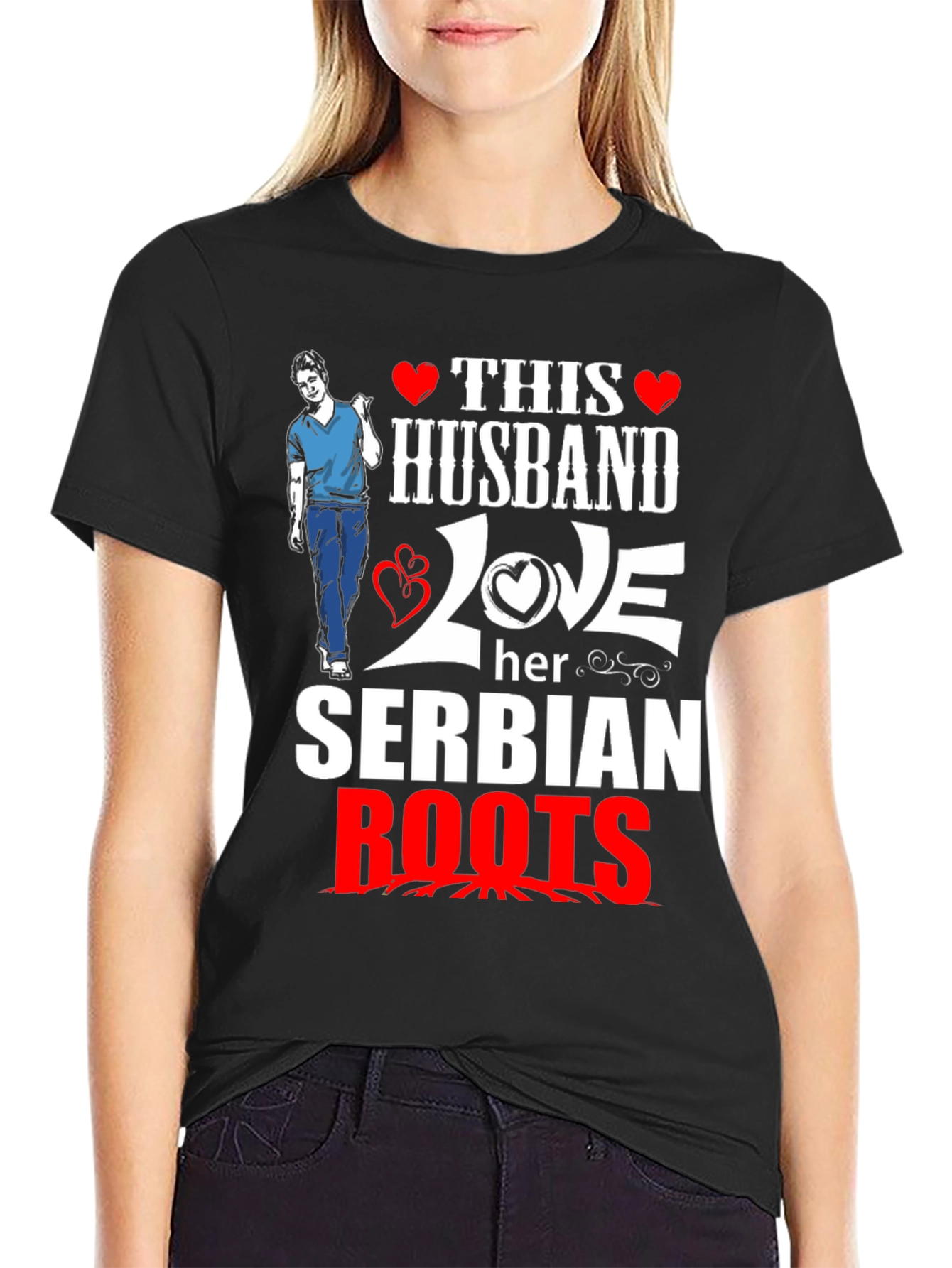 Husband Loves Serbian Roots T-Shirt