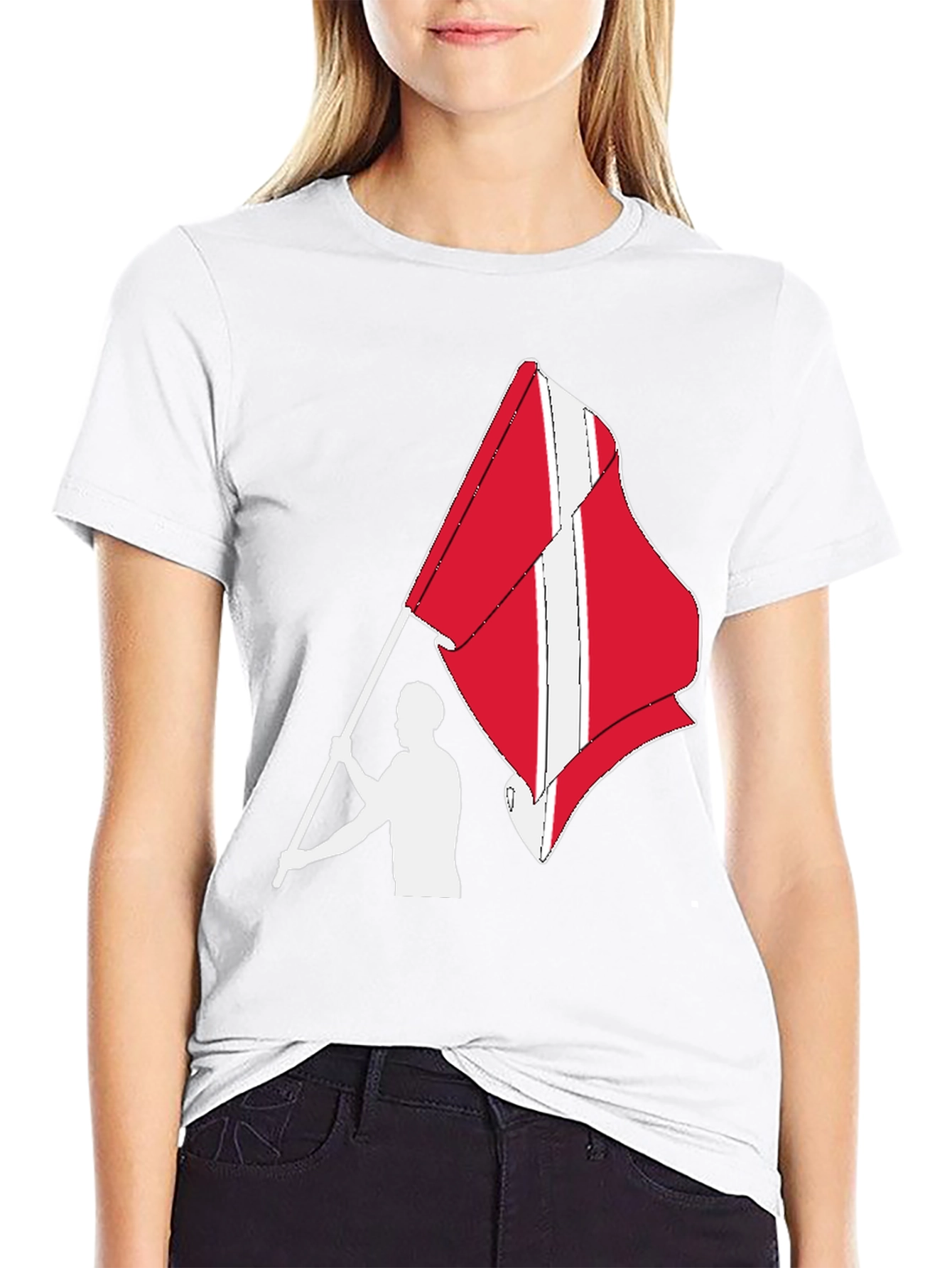 Denmark Flag Graphic Tee - Black Cotton T-Shirt