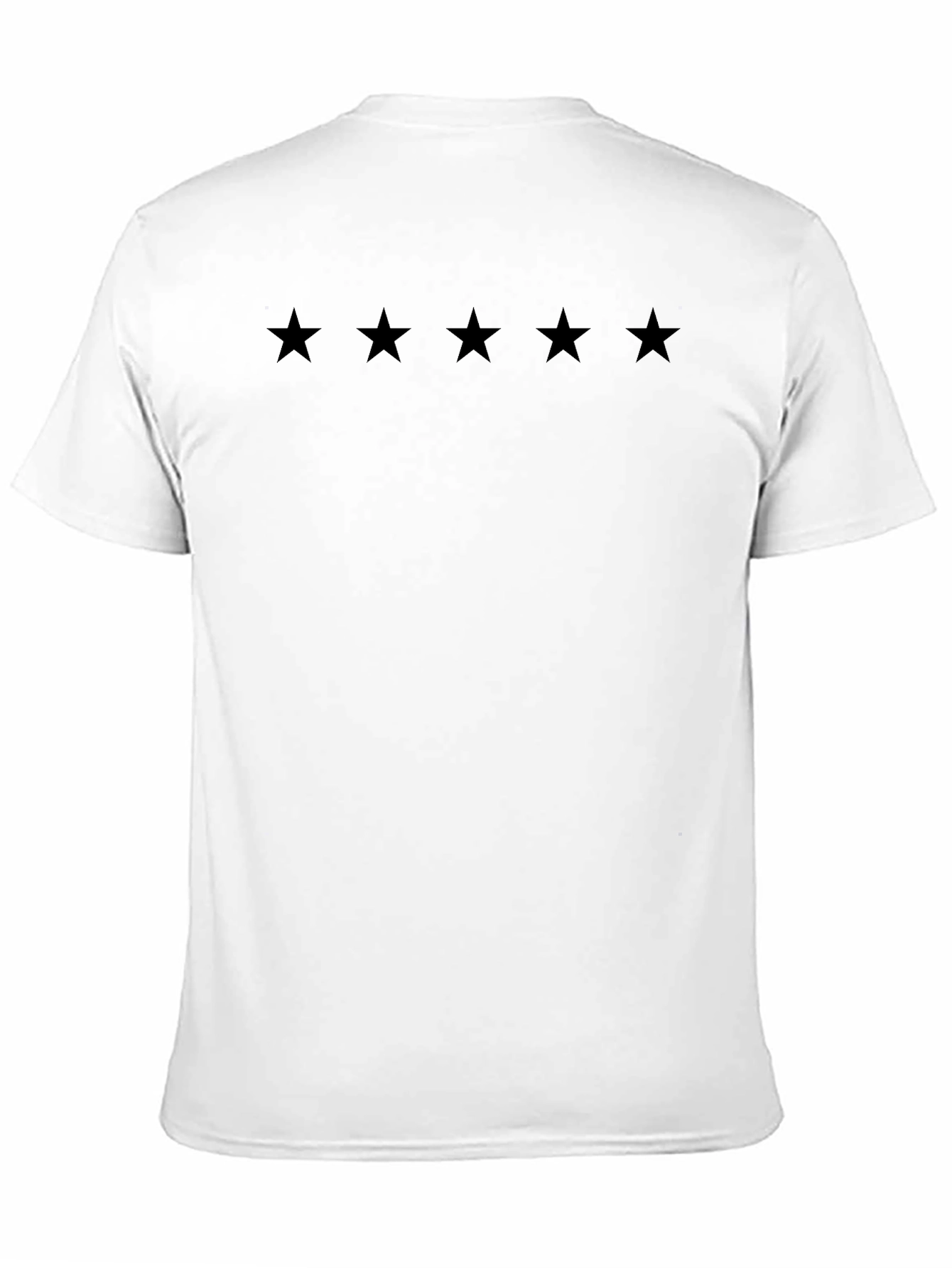 Five Star Graphic Tee - Mens Black Cotton T-Shirt