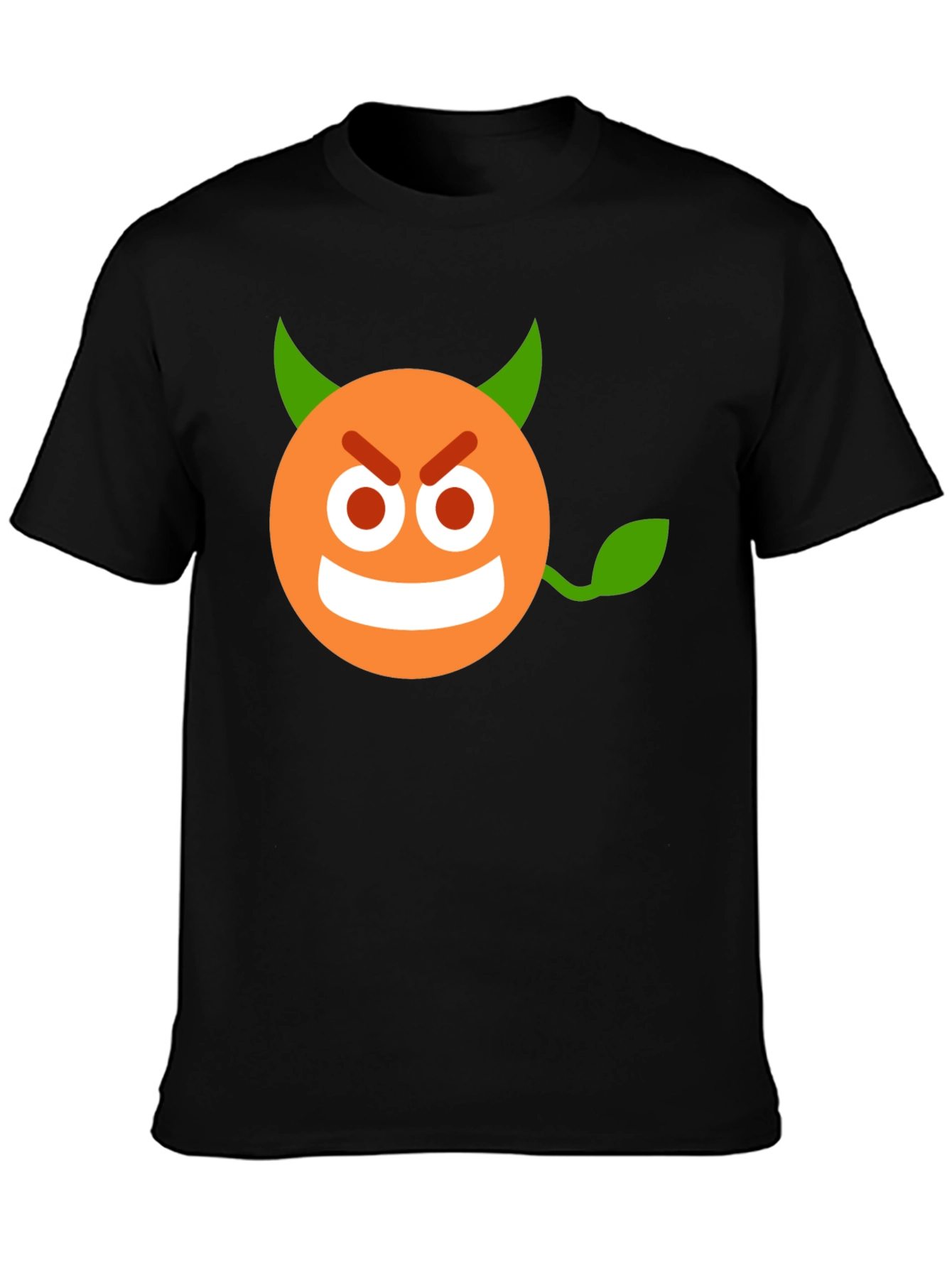 Devil Emoji Graphic Black T-Shirt