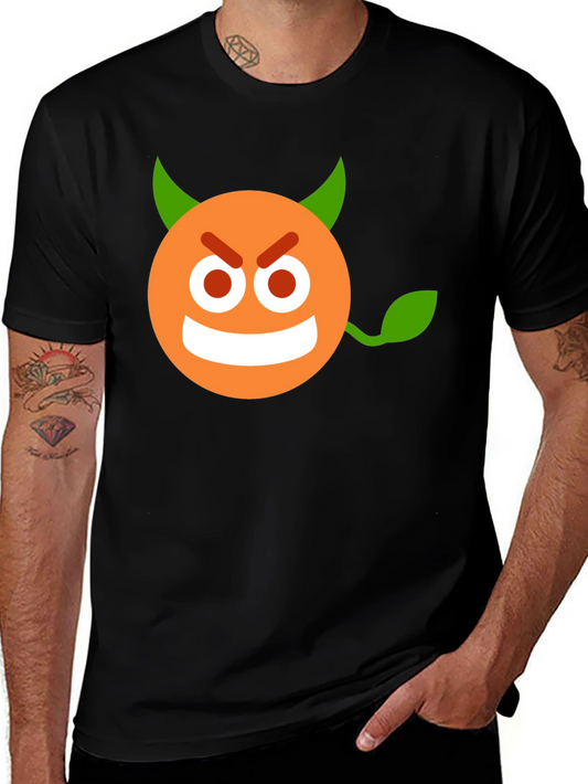 Devil Emoji Graphic Black T-Shirt