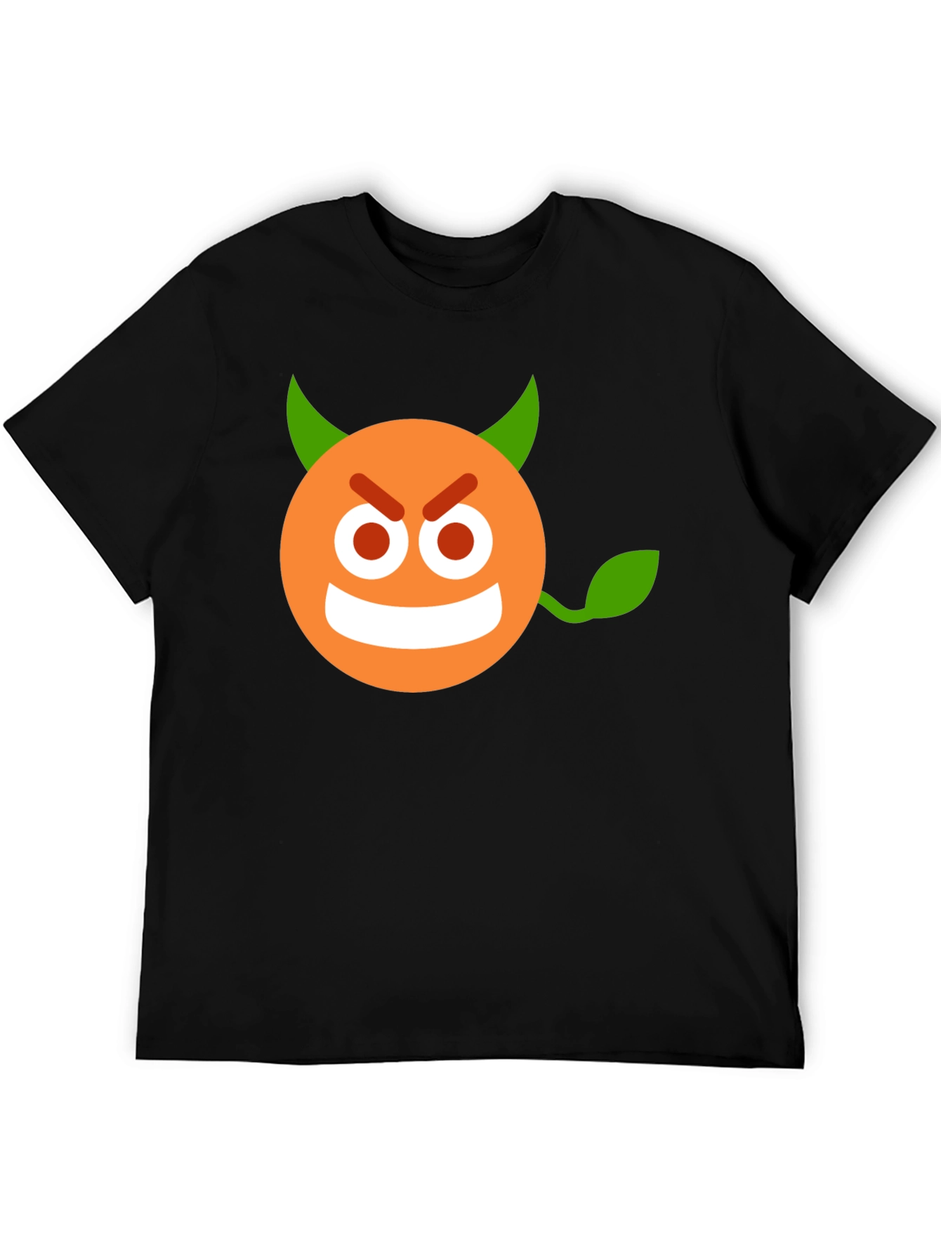 Devil Emoji Graphic Black T-Shirt