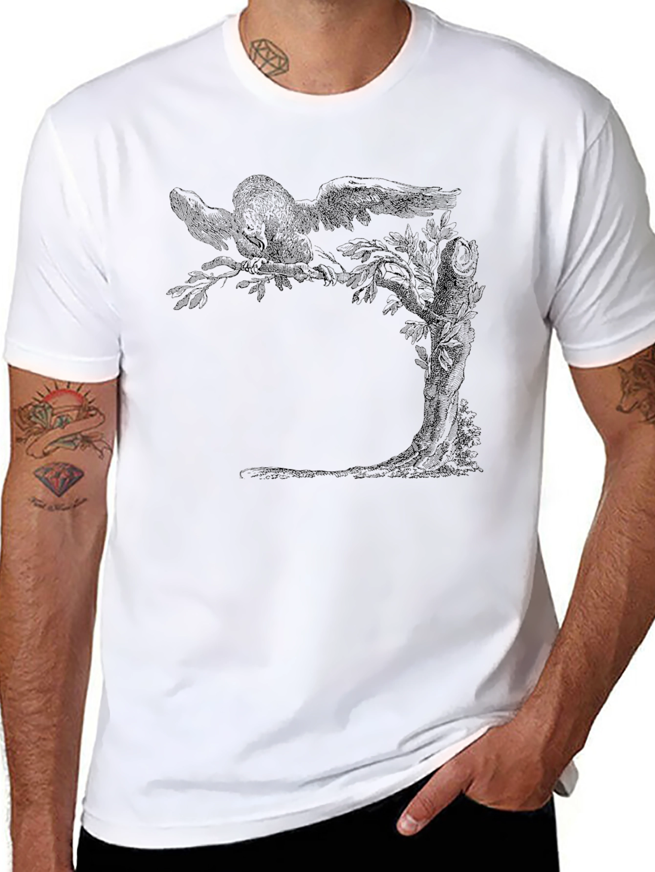 Raven Tree Graphic Tee - Black