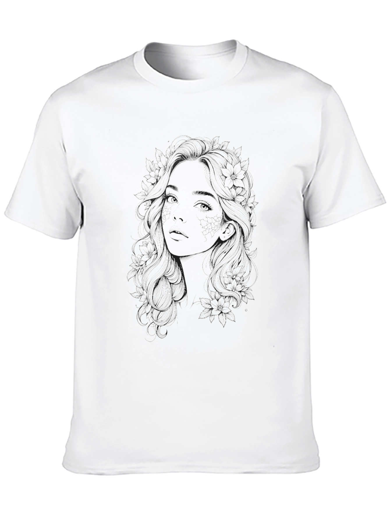 Mens Black Graphic Tee - Dark Silhouette Design
