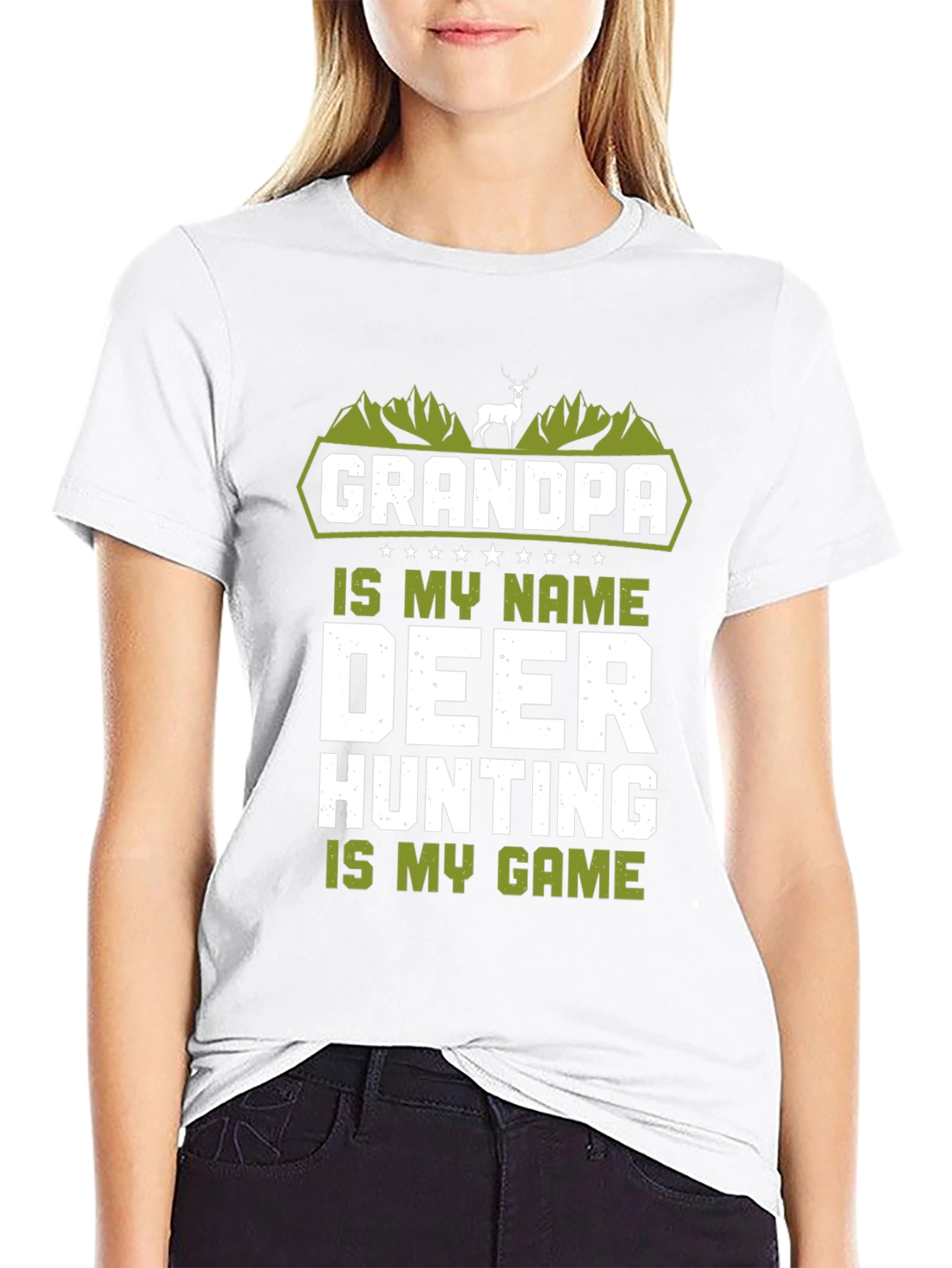 Grandpa Deer Hunting Graphic T-Shirt