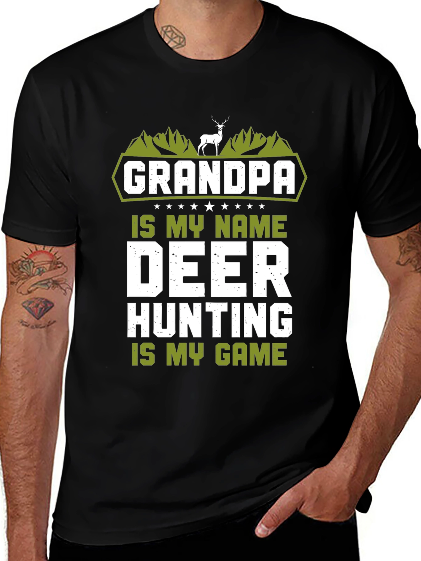 Grandpa Deer Hunting Graphic T-Shirt