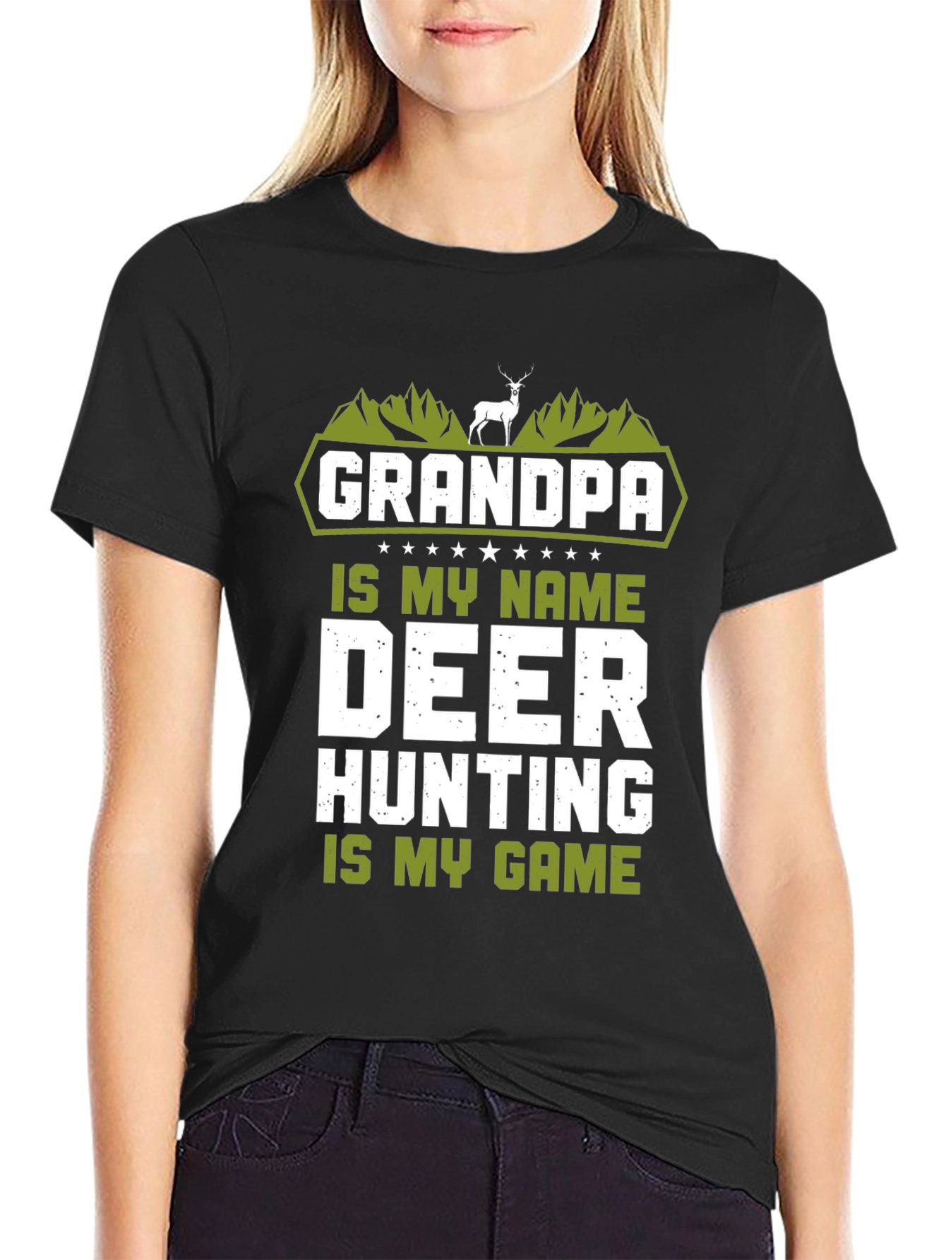 Grandpa Deer Hunting Graphic T-Shirt