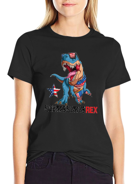 Patriotic T-Rex Graphic T-Shirt