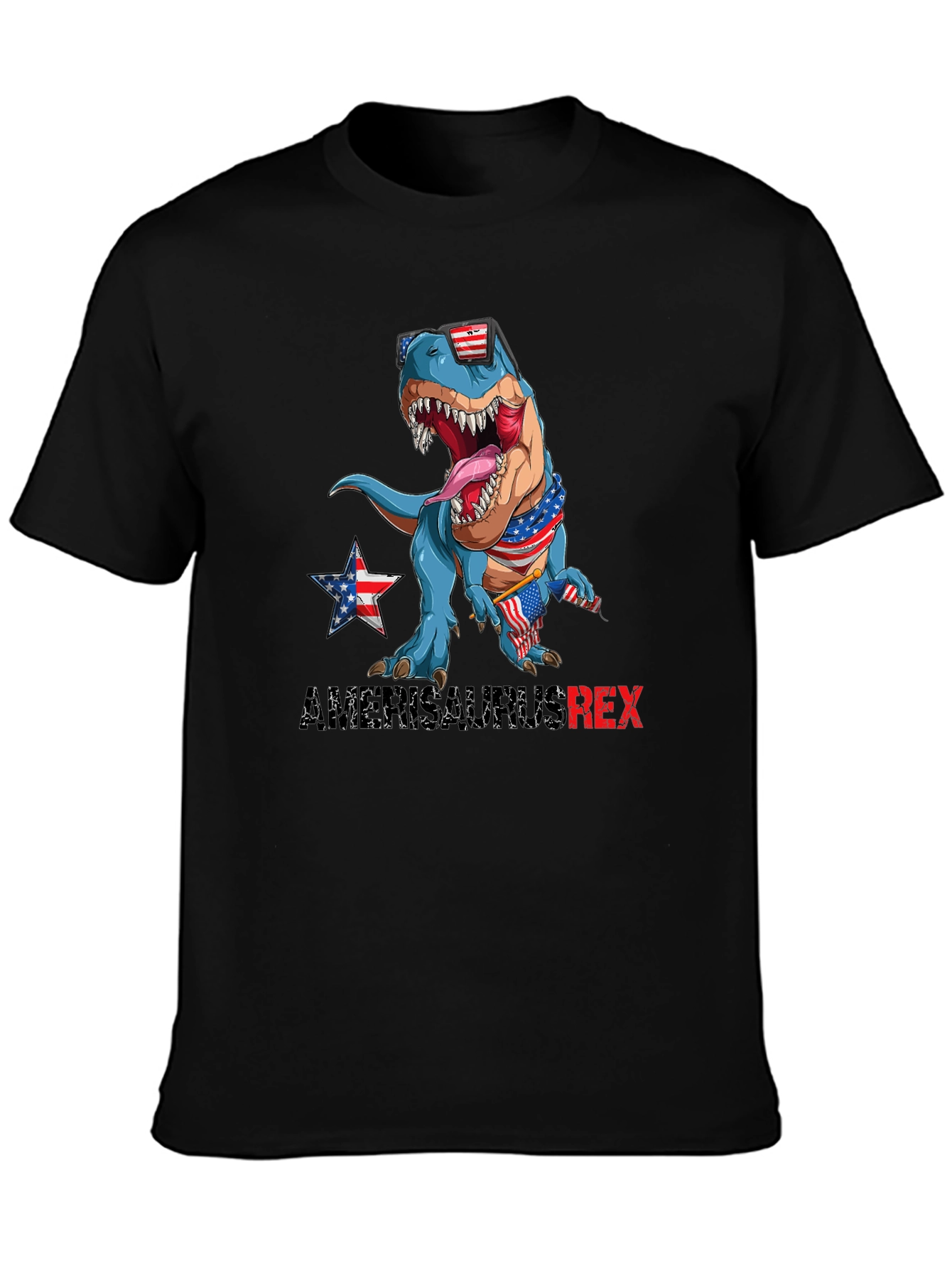 Patriotic T-Rex Graphic T-Shirt