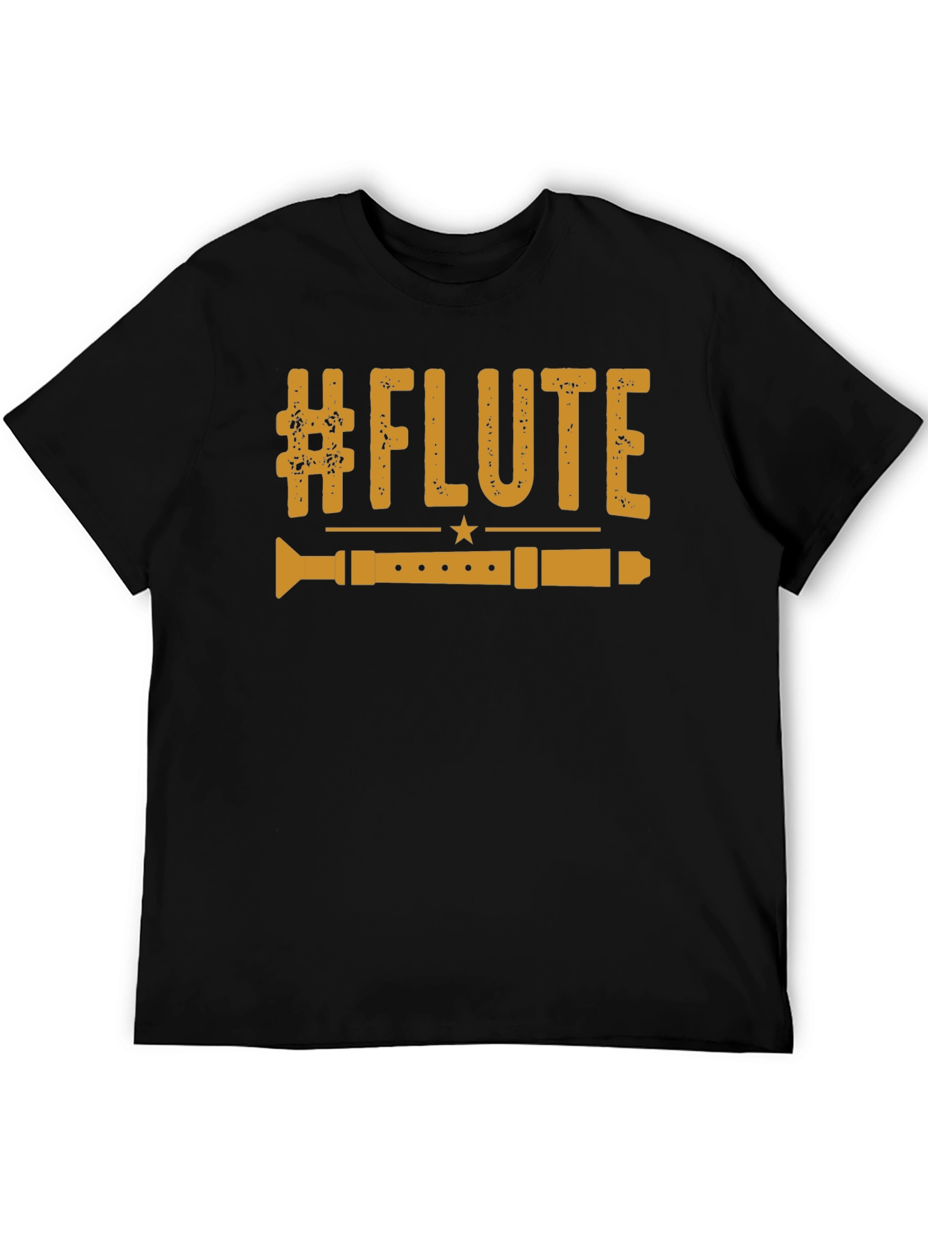 #Flute Music Lover T-Shirt - Black Graphic Tee