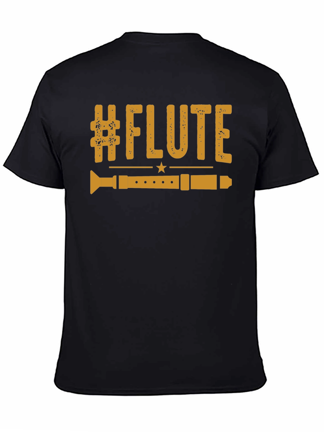 #Flute Music Lover T-Shirt - Black Graphic Tee
