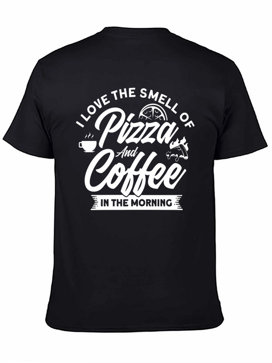 Pizza and Coffee T-Shirt - Morning Smell