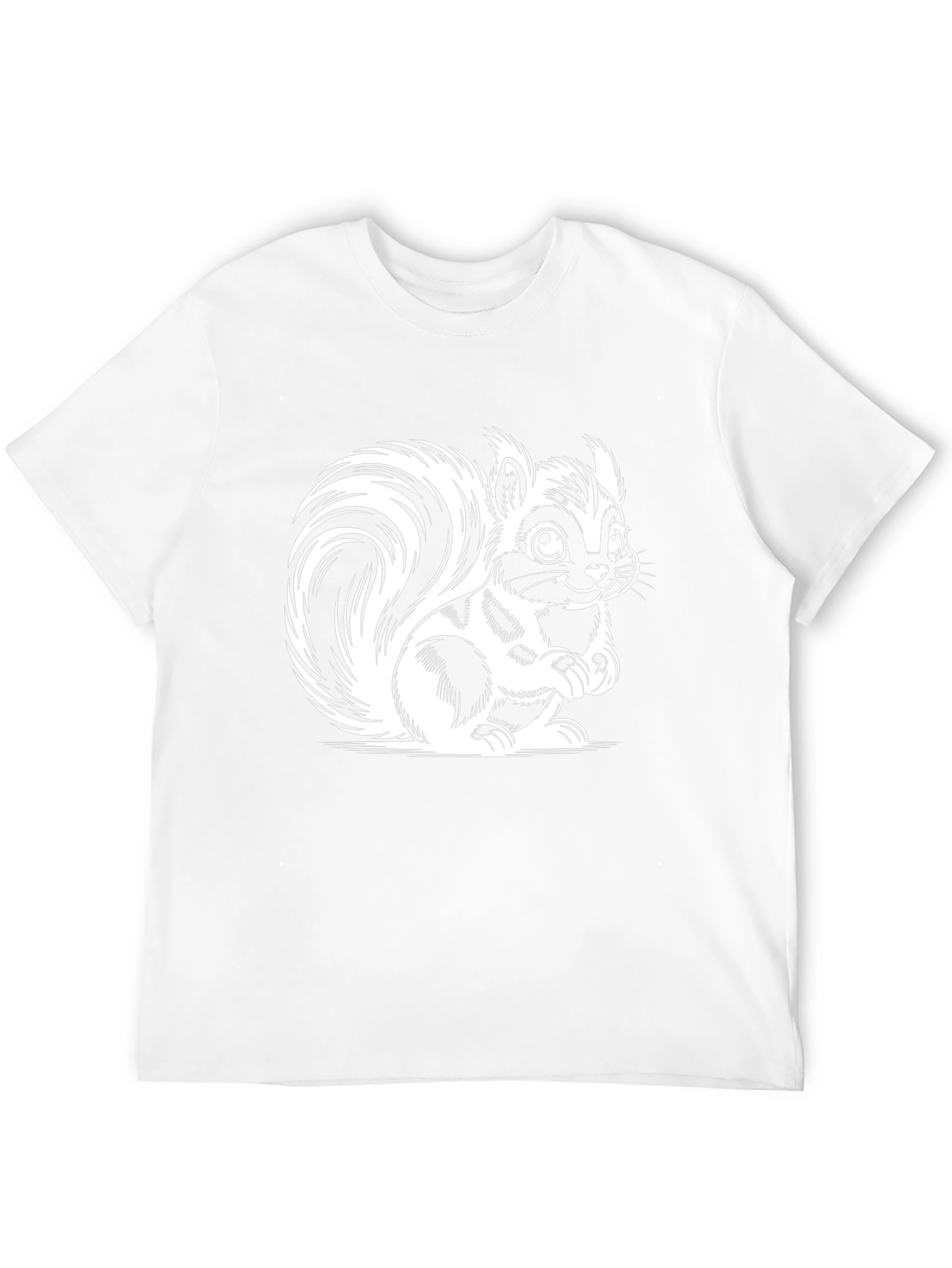 Squirrel Graphic Tee - Black Cotton T-Shirt