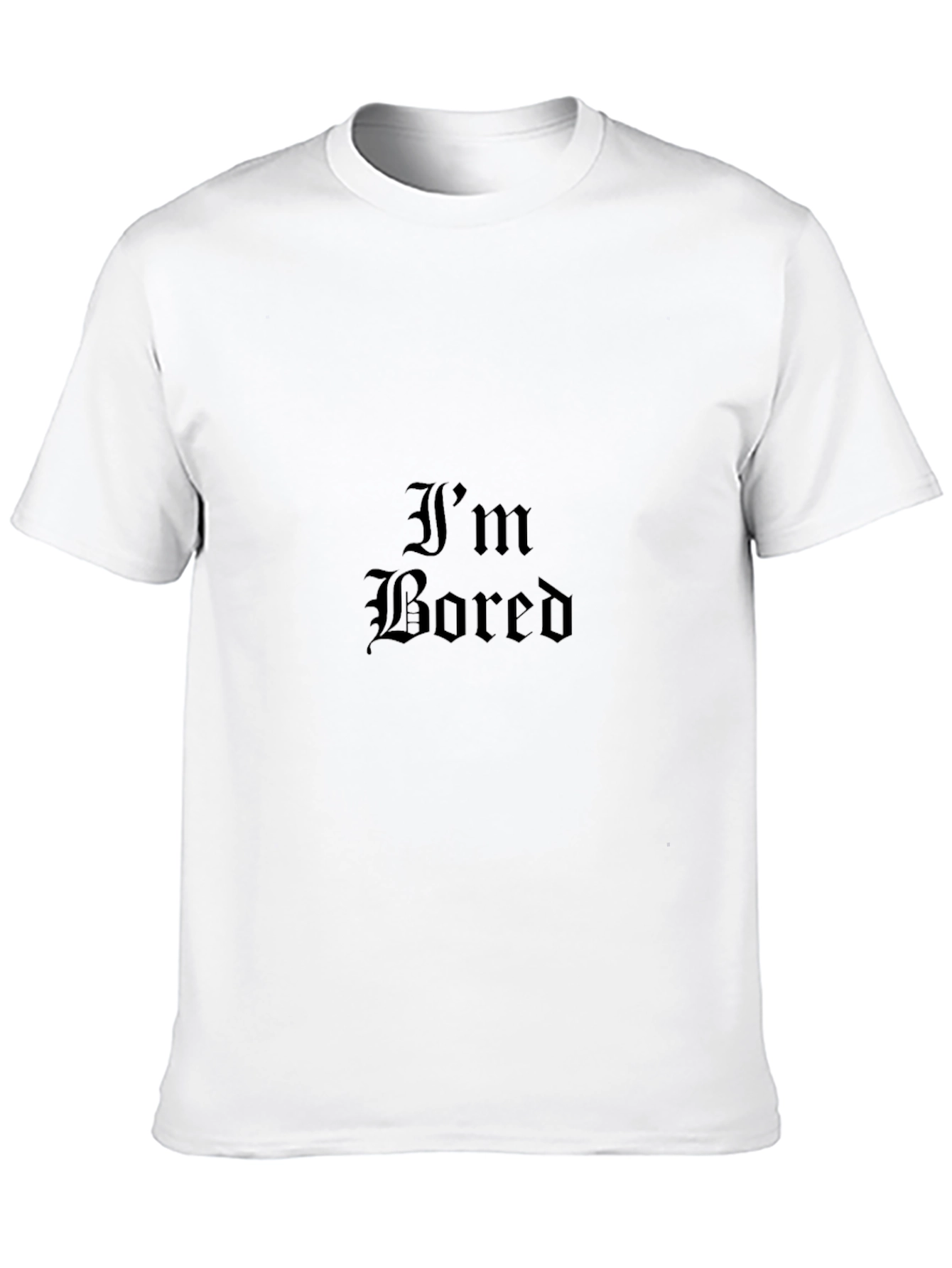 Im Bored Black Cotton T-Shirt