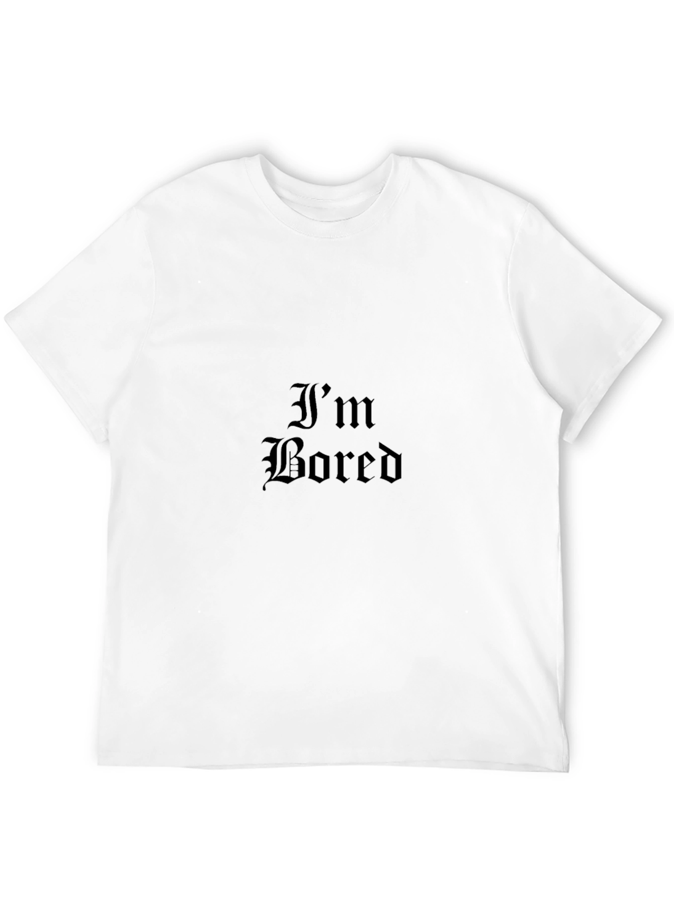 Im Bored Black Cotton T-Shirt