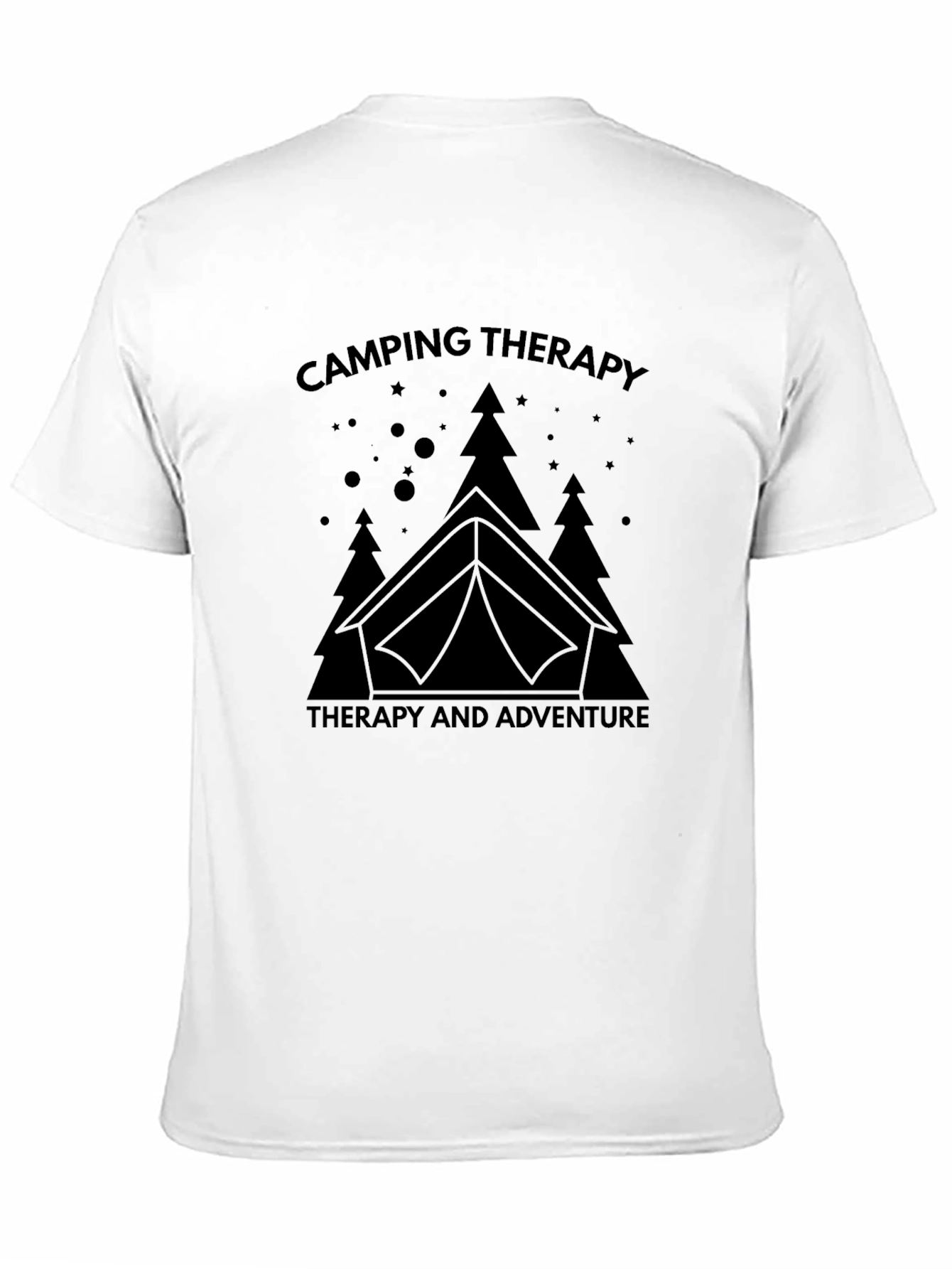 Camping Therapy Black T-Shirt