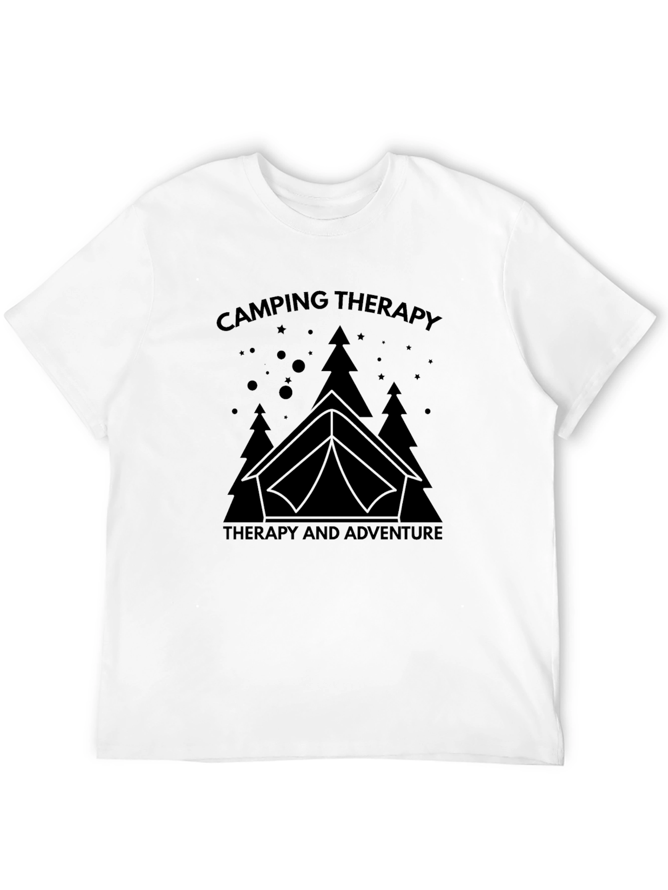 Camping Therapy Black T-Shirt