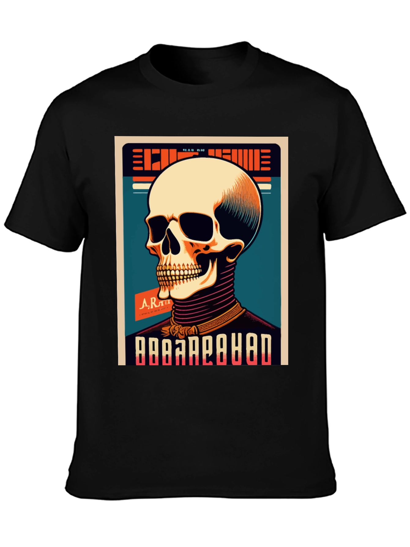 Skull Graphic Print Crew Neck T-Shirt
