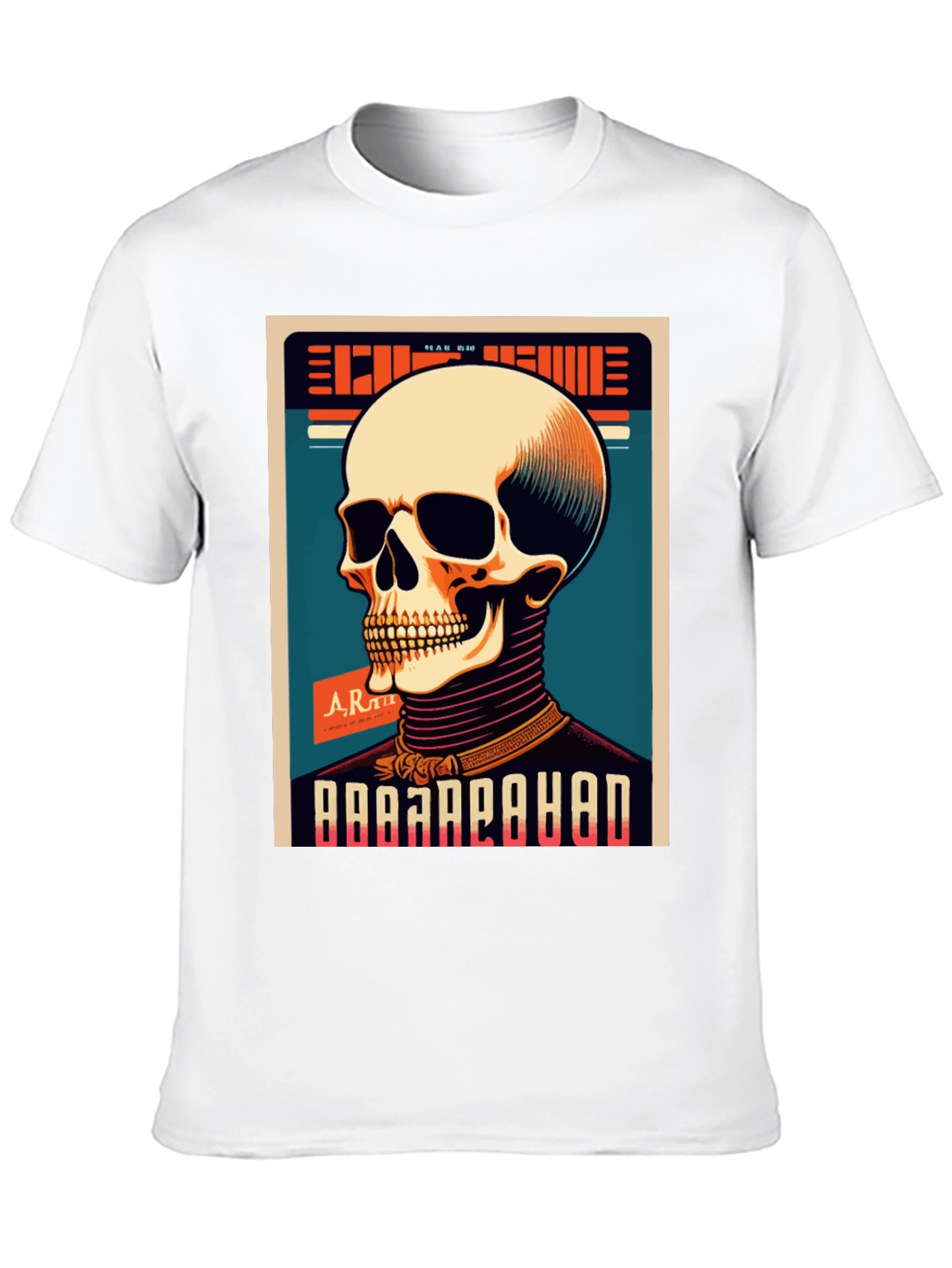 Skull Graphic Print Crew Neck T-Shirt