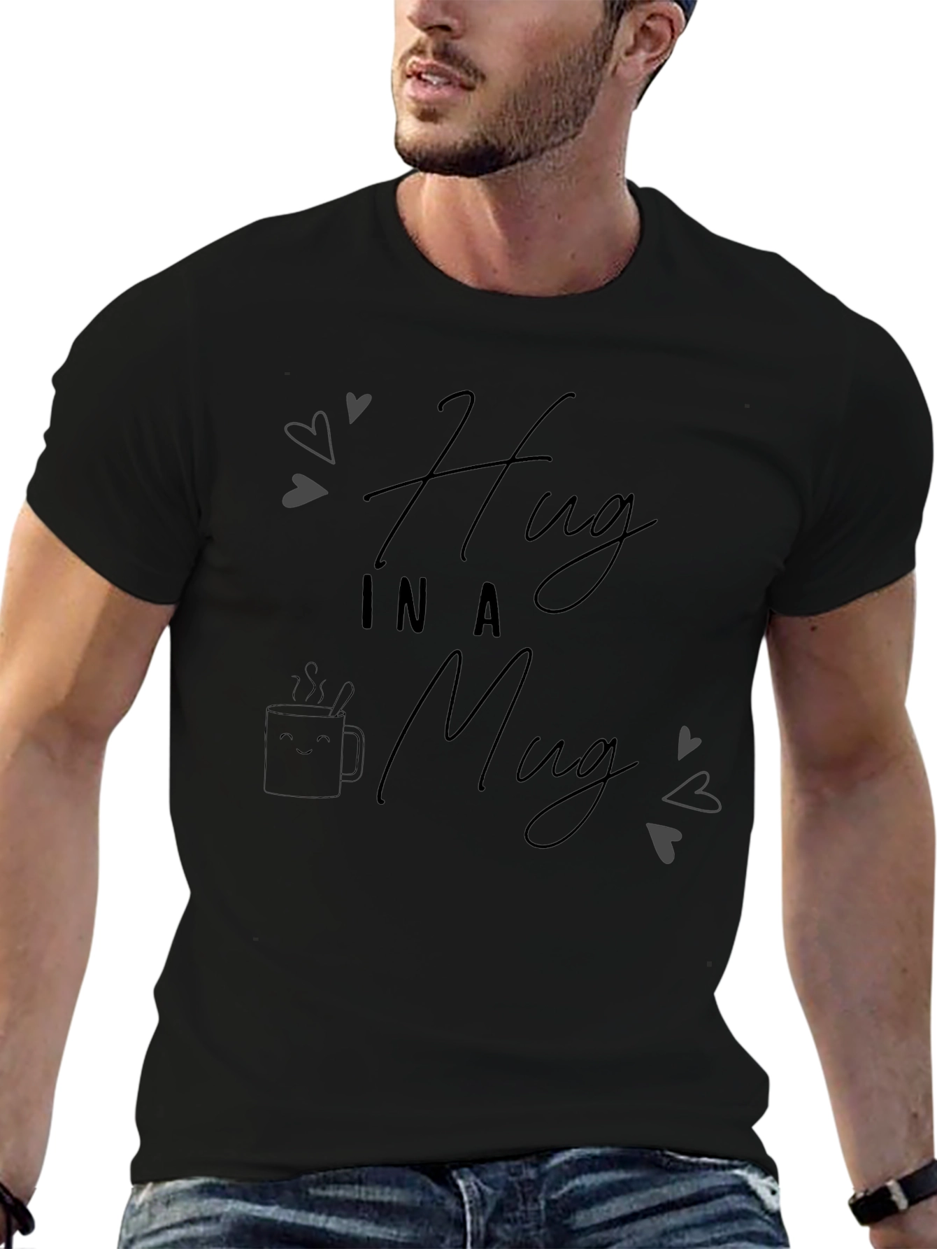 Hug in a Mug Black T-Shirt