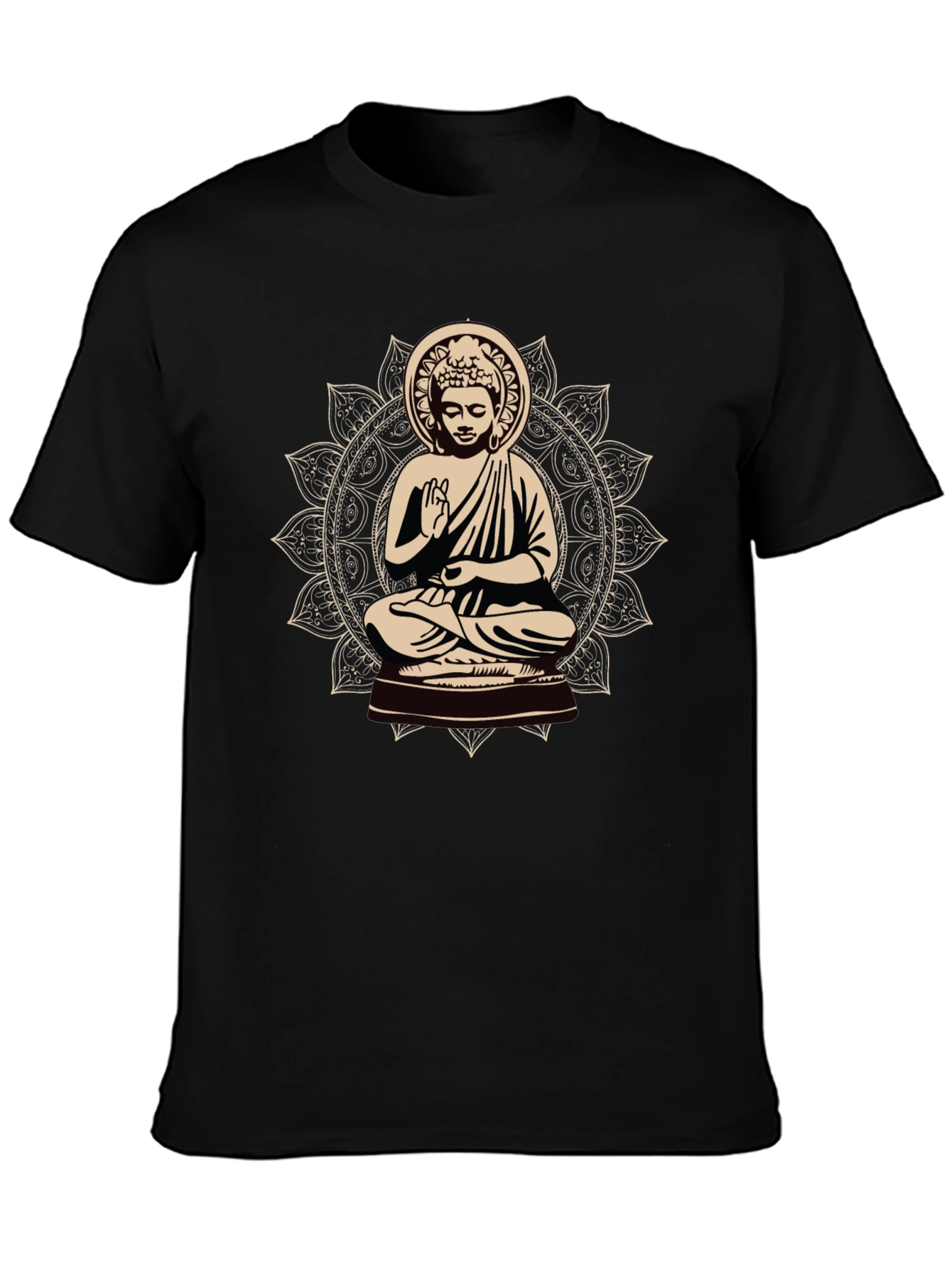 Buddha Mandala Graphic Tee - Spiritual Style