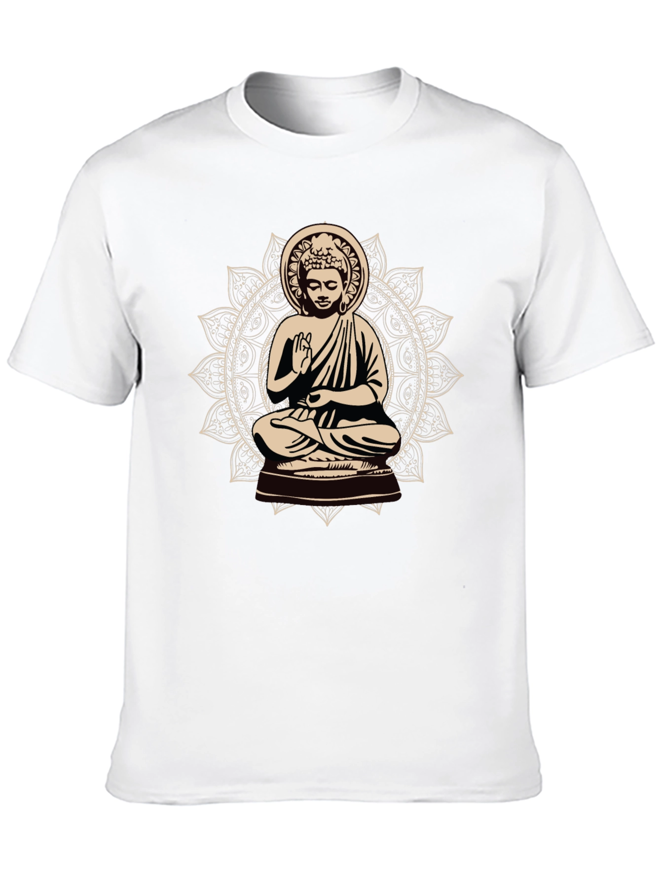 Buddha Mandala Graphic Tee - Spiritual Style