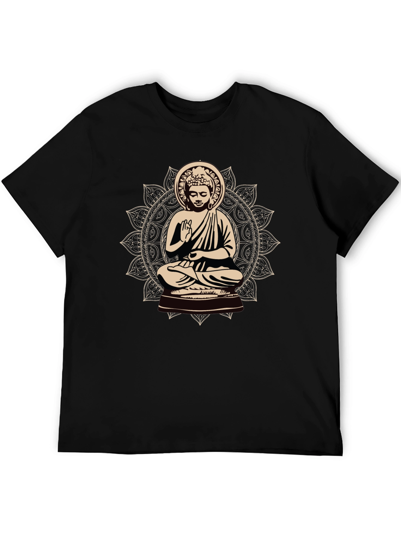 Buddha Mandala Graphic Tee - Spiritual Style