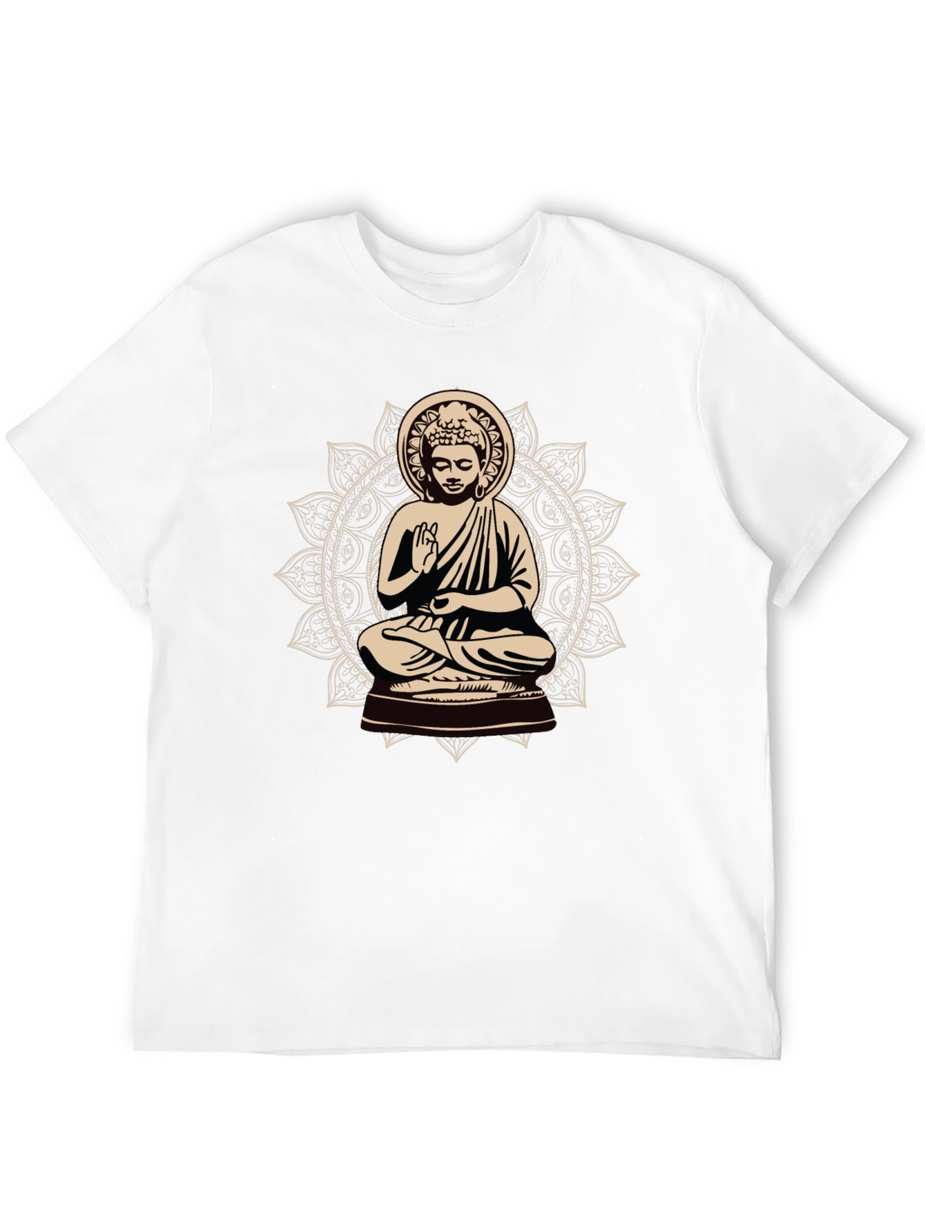 Buddha Mandala Graphic Tee - Spiritual Style