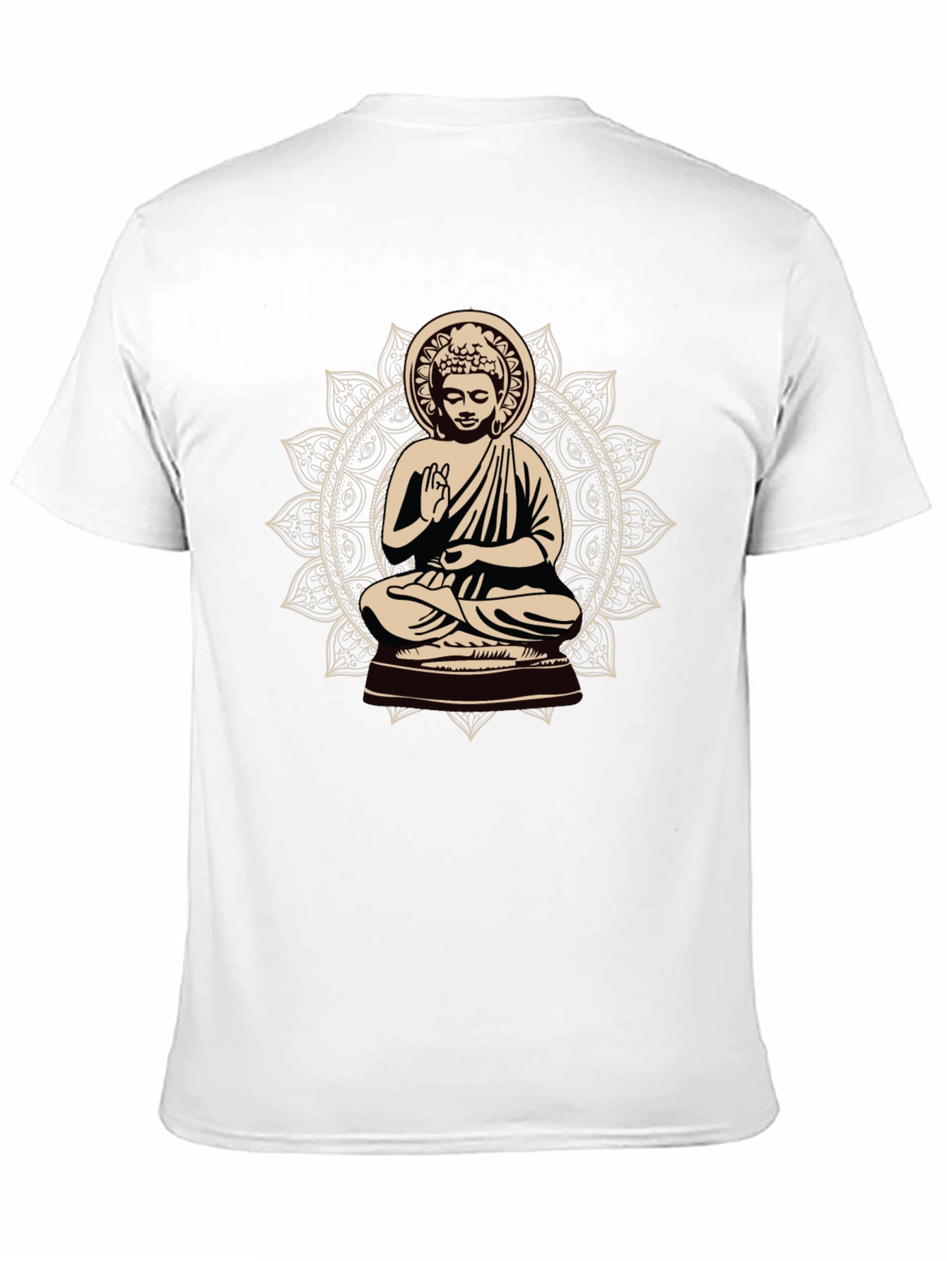 Buddha Mandala Graphic Tee - Spiritual Style
