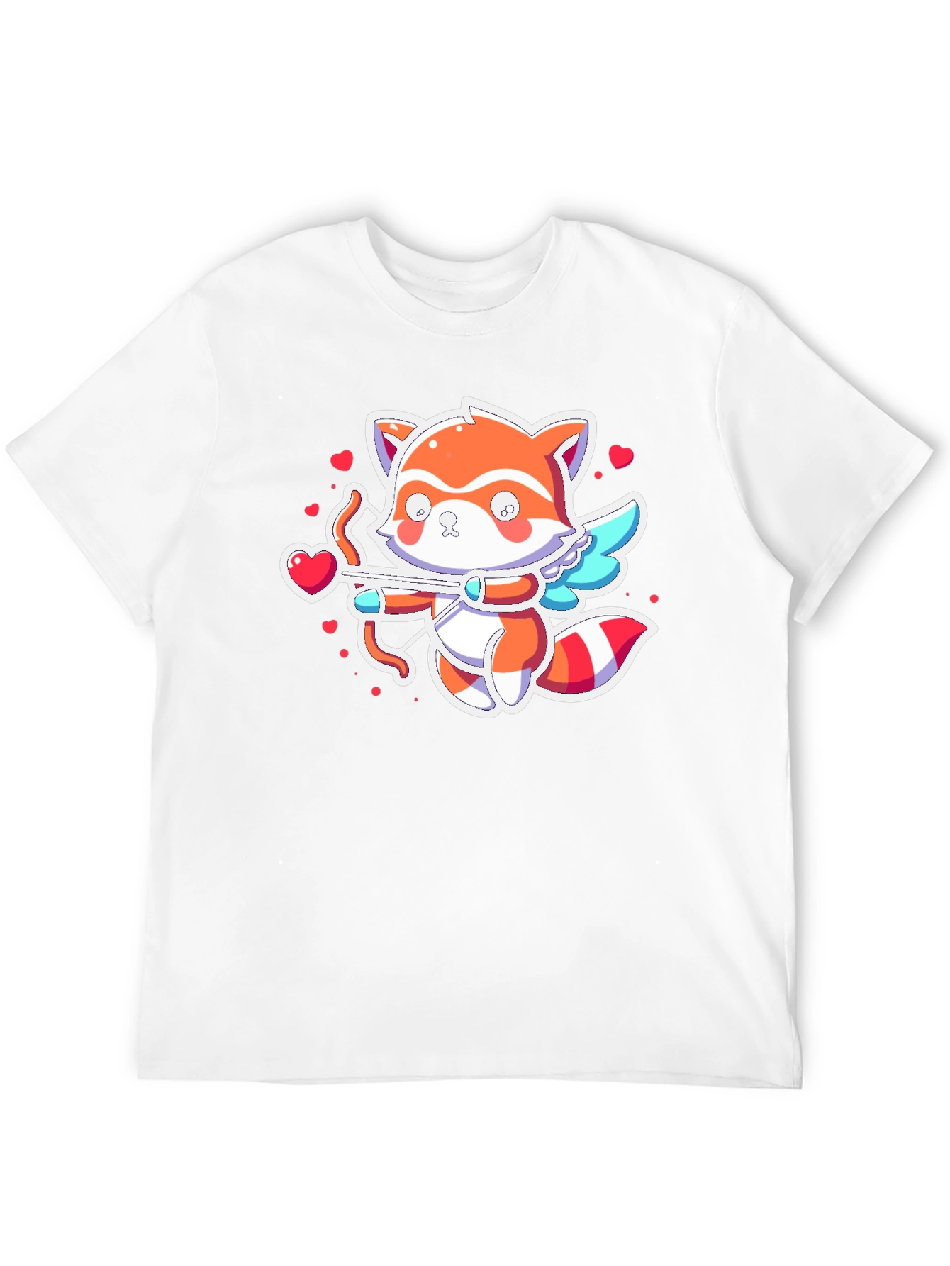 Cupid Raccoon Black T-Shirt