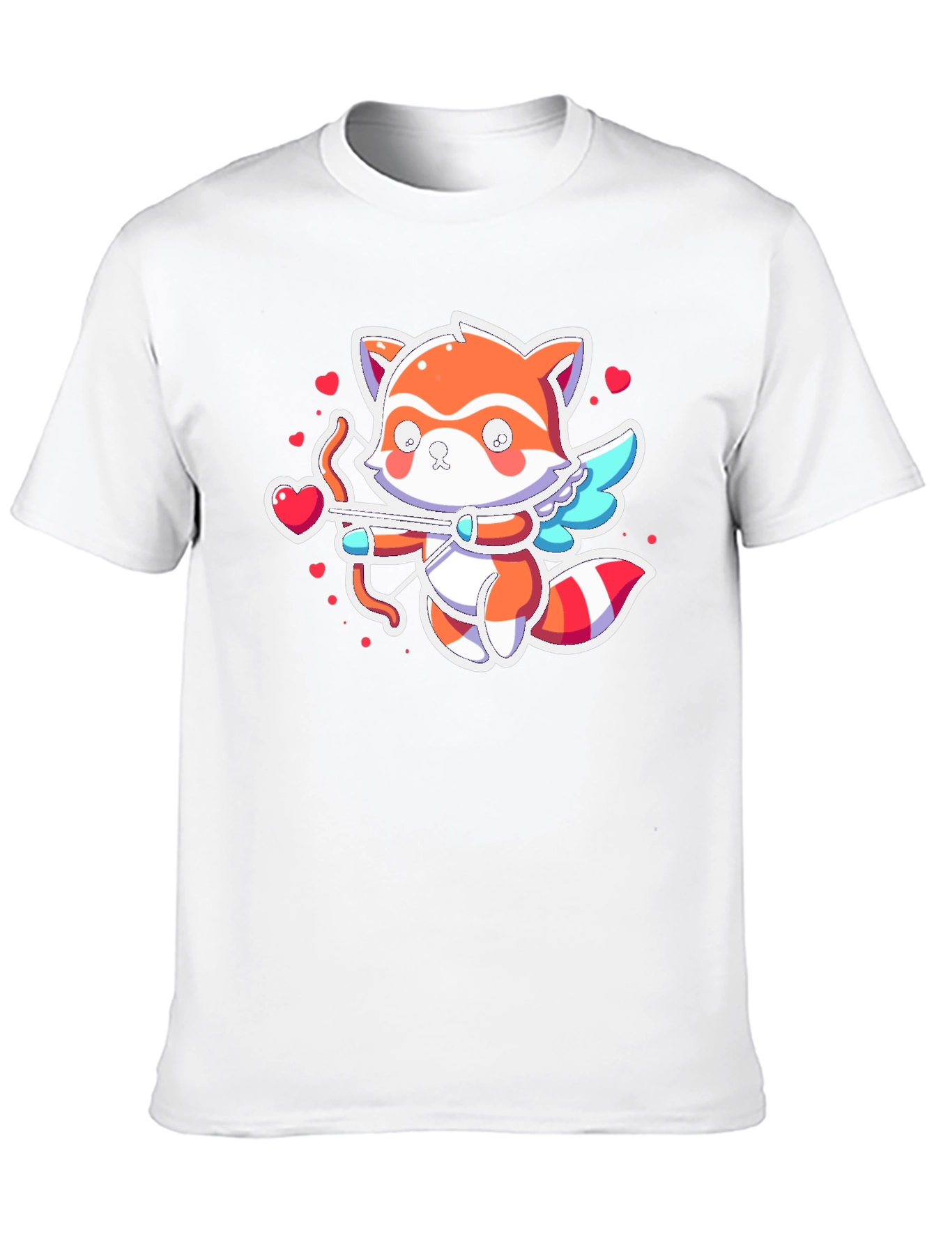 Cupid Raccoon Black T-Shirt