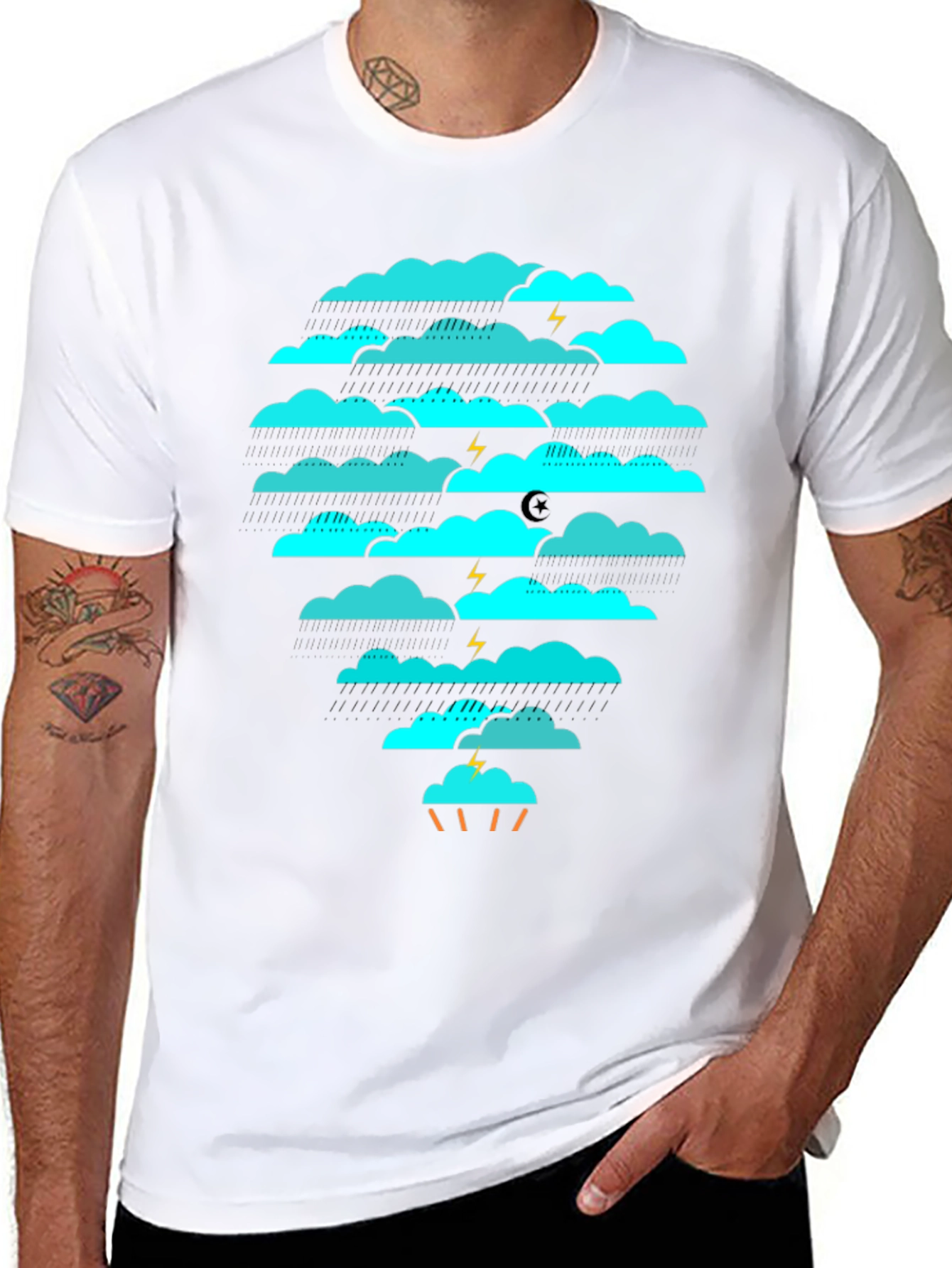 Stylish Cloud Graphic T-Shirt