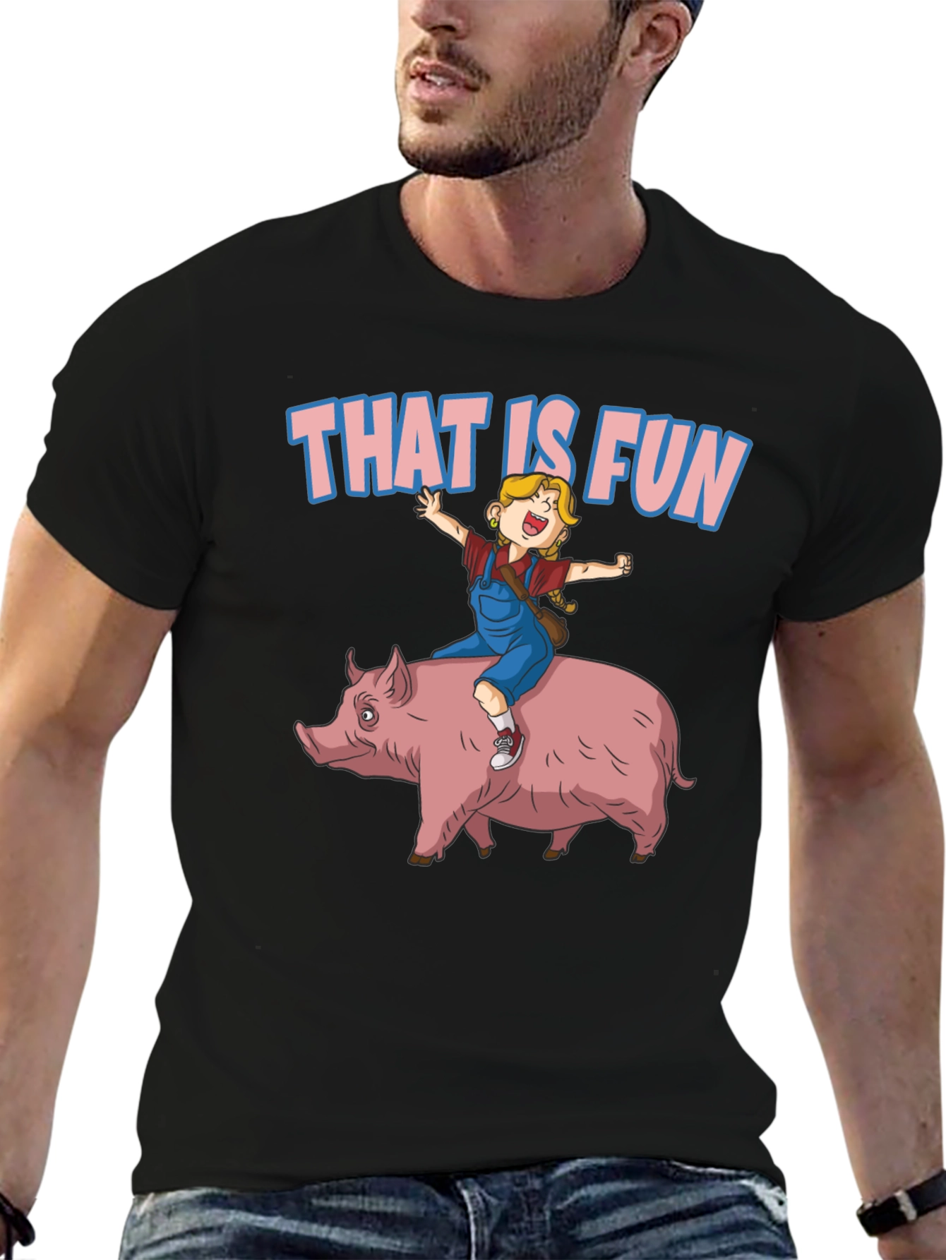 That Is Fun Pig Ride Graphic Tee