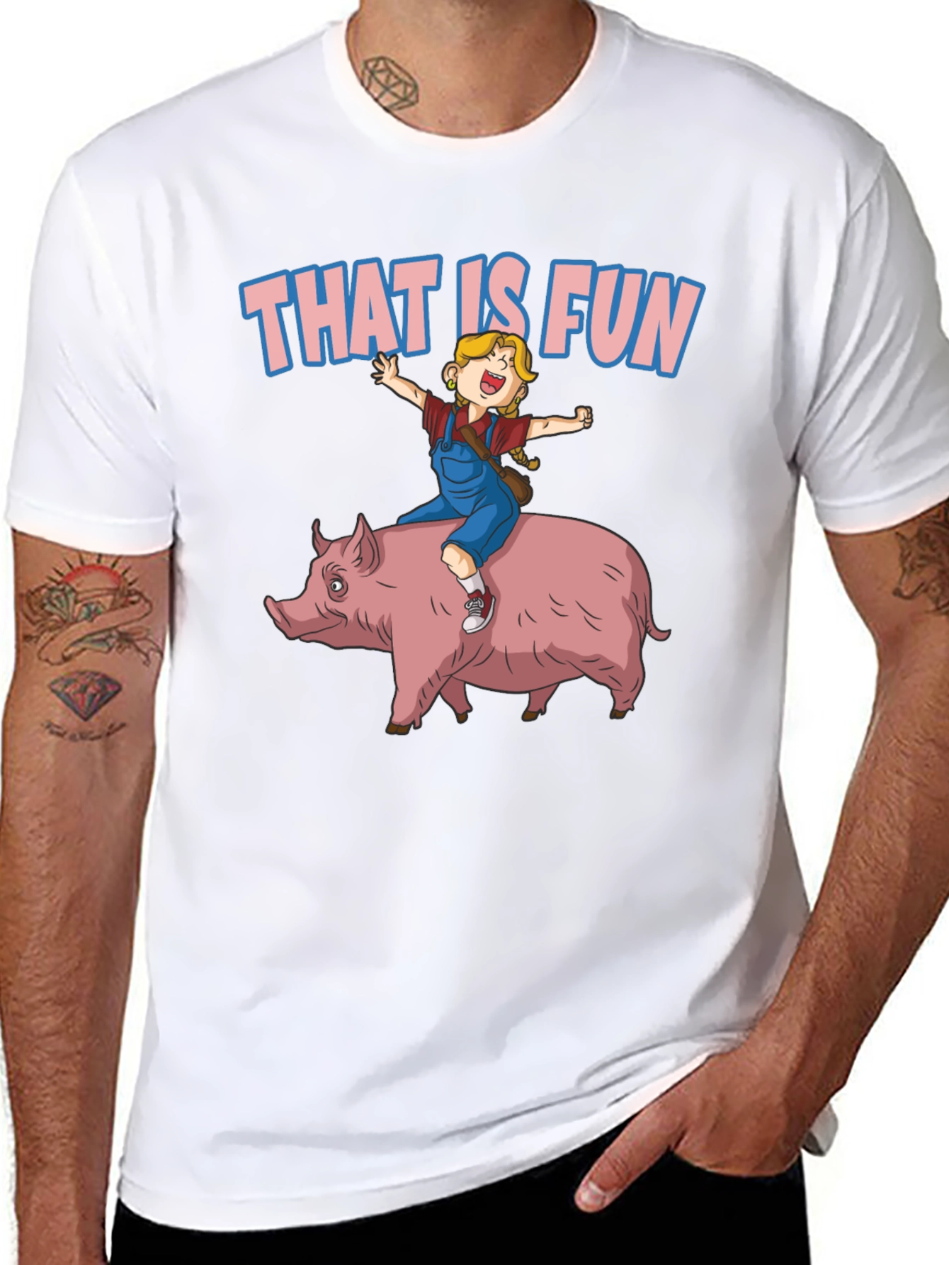That Is Fun Pig Ride Graphic Tee