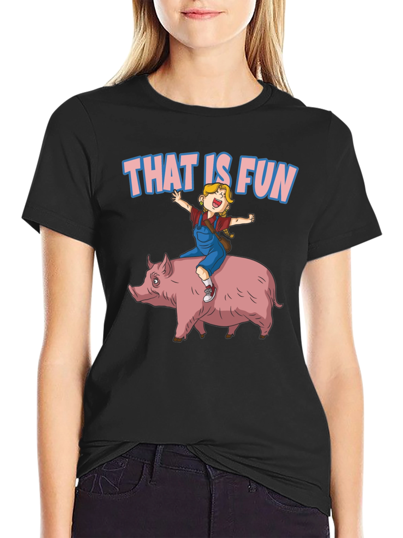 That Is Fun Pig Ride Graphic Tee
