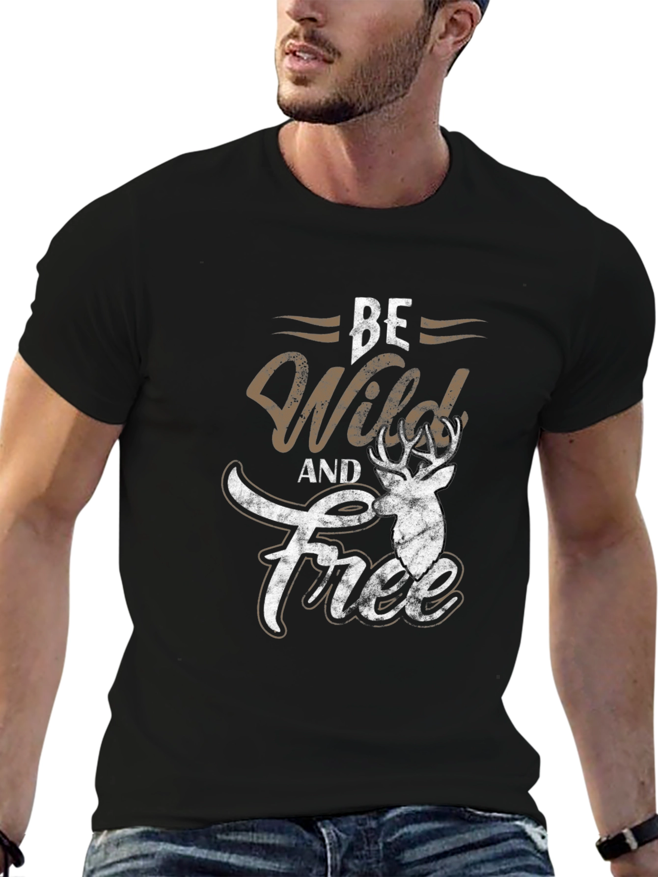 Be Wild and Free Deer Graphic Tee