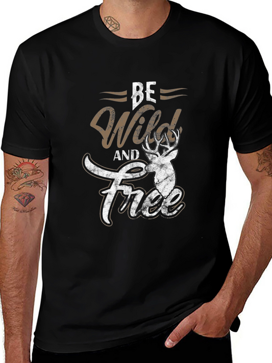 Be Wild and Free Deer Graphic Tee