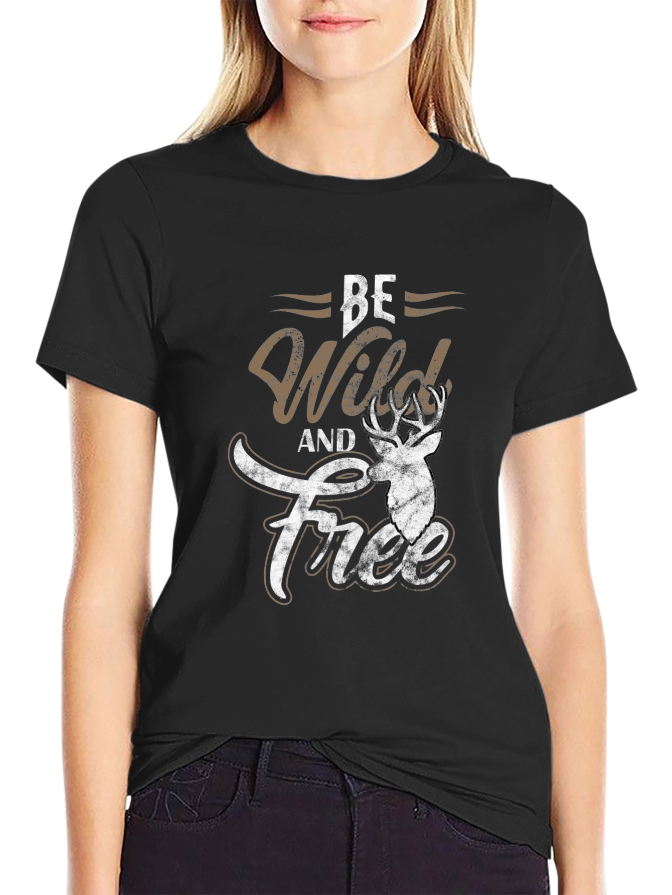 Be Wild and Free Deer Graphic Tee