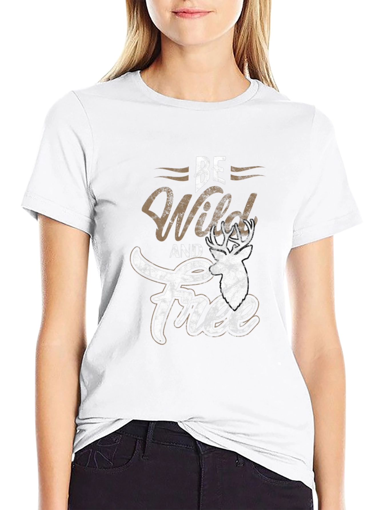 Be Wild and Free Deer Graphic Tee